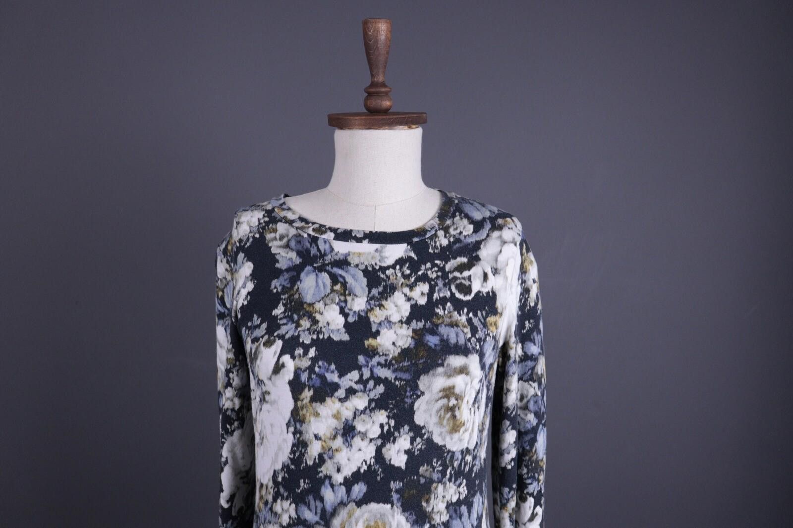 Designer Elise Gug Multicolor Floral Long Sleeve Sheath Dress Size 38 Size M / US 6-8 / IT 42-44 - 2 Thumbnail