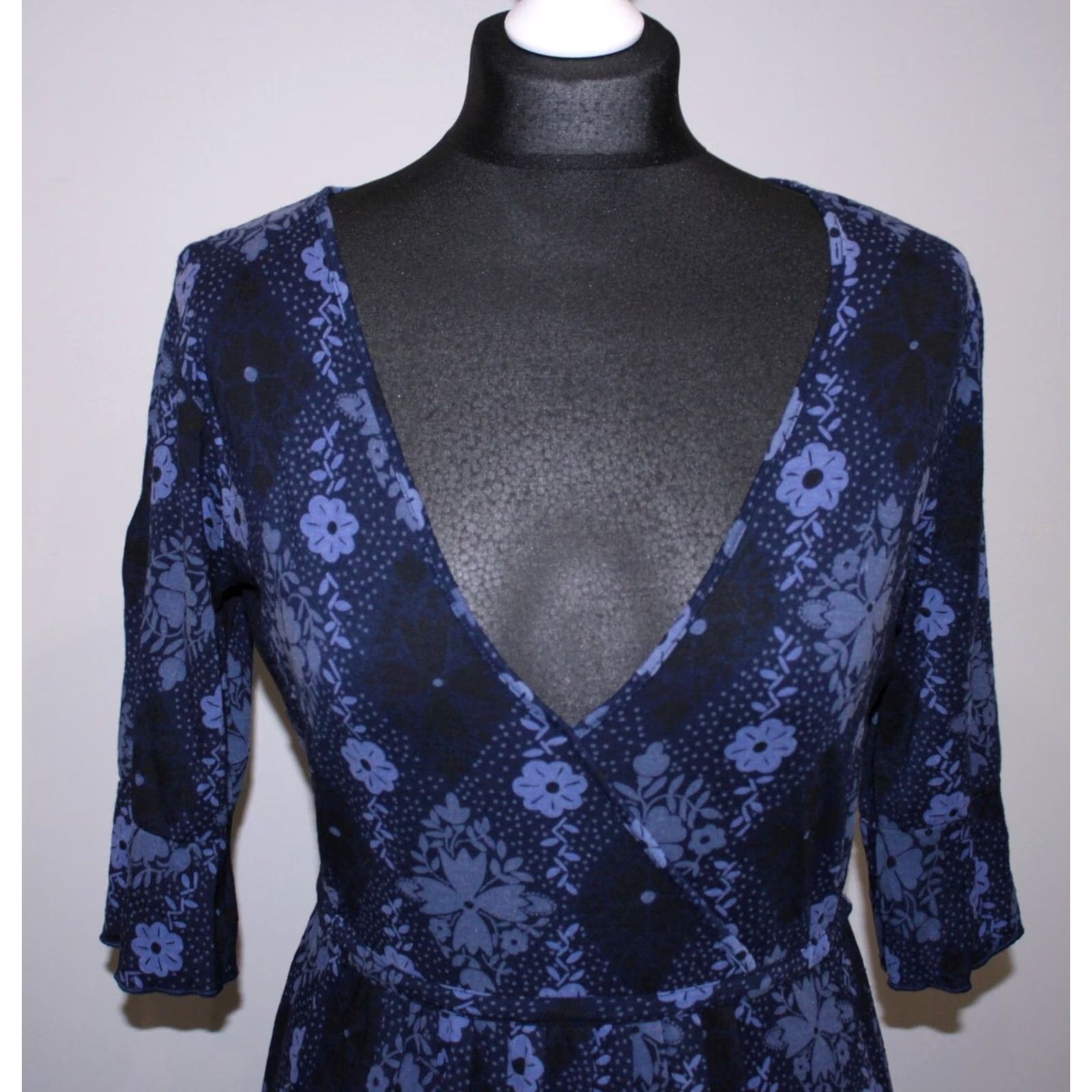 Vintage Gudrun Sjoden Womens Blue Midi Dress M Size M / US 6-8 / IT 42-44 - 2 Thumbnail