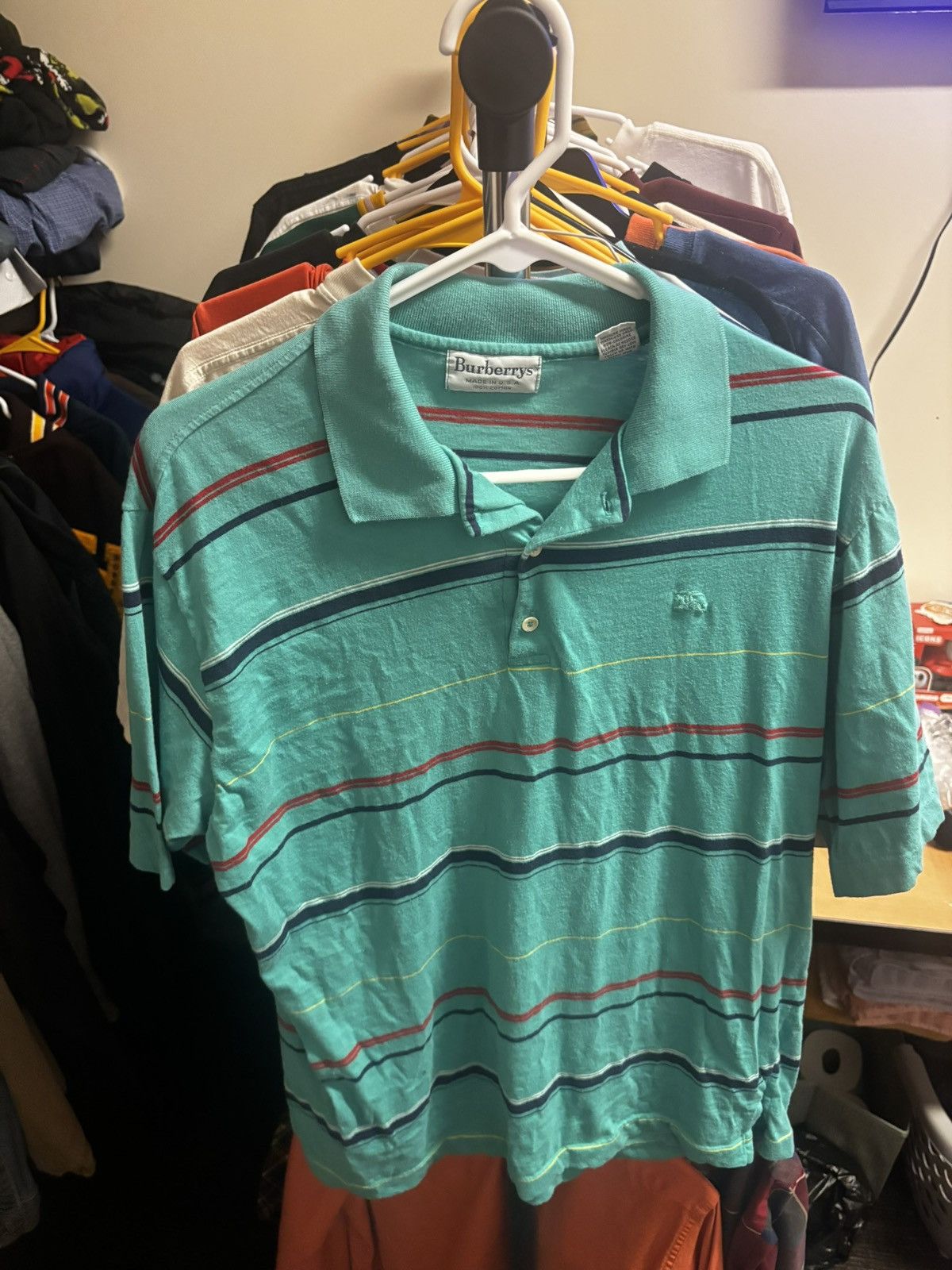 Burberry Aqua Burberry polo Size US M / EU 48-50 / 2 - 1 Thumbnail