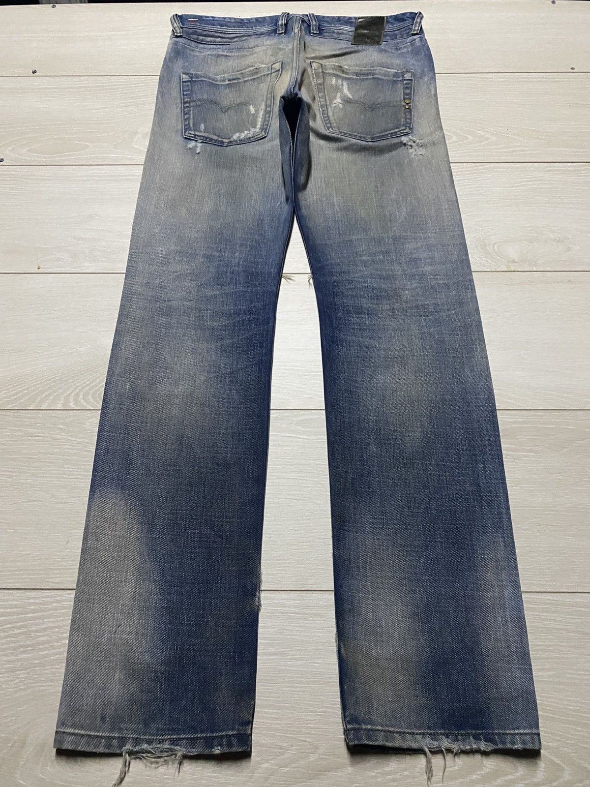 Diesel Black Gold Vintage Diesel Blue Eyecons Y2K Mud Wash Ripped Skinny Jeans Size US 32 / EU 48 - 2 Thumbnail