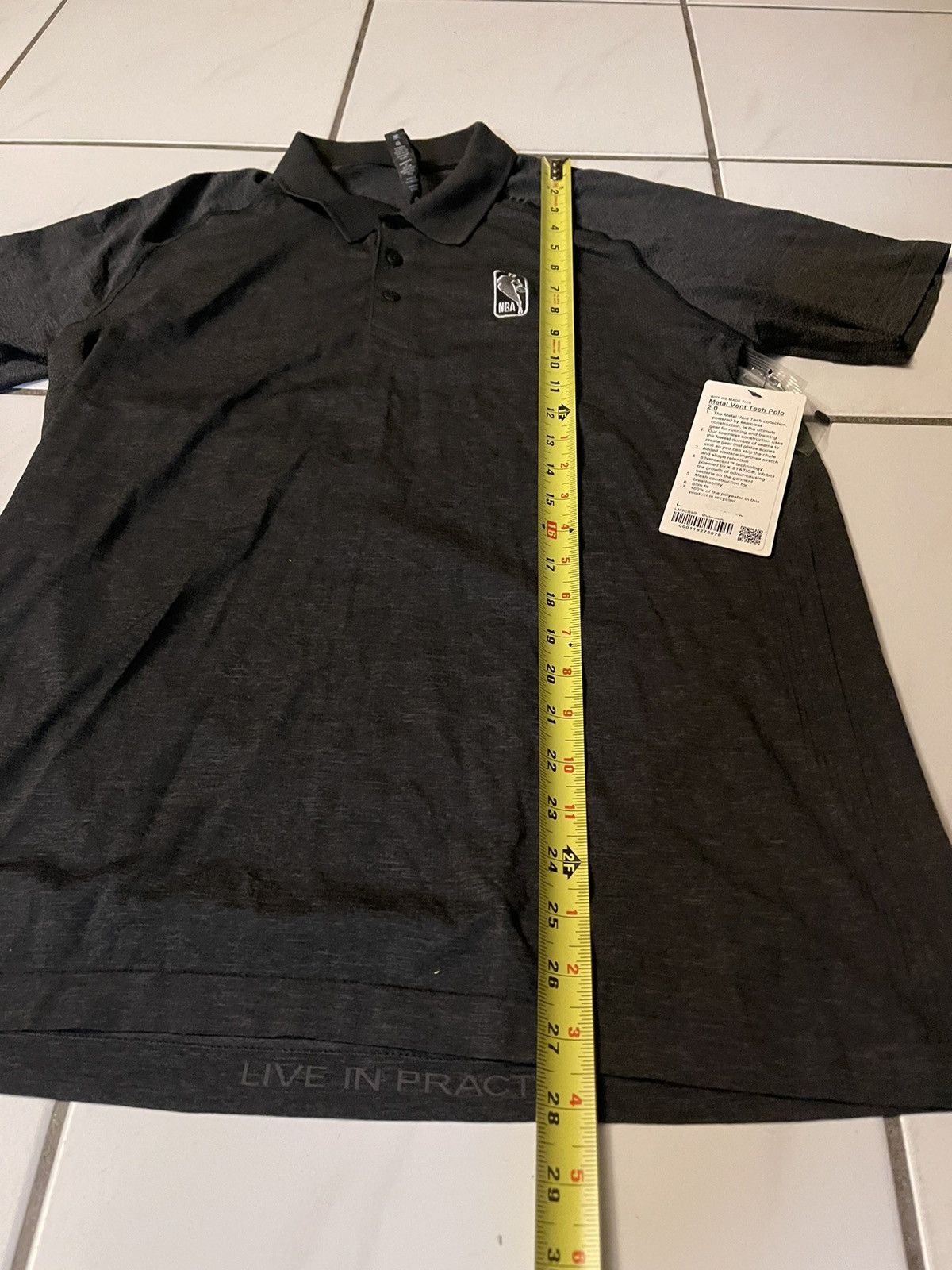 Lululemon Lululemon Shirt Mens Large Metal Vent Tech Polo Shirt NBA Size US L / EU 52-54 / 3 - 5 Thumbnail