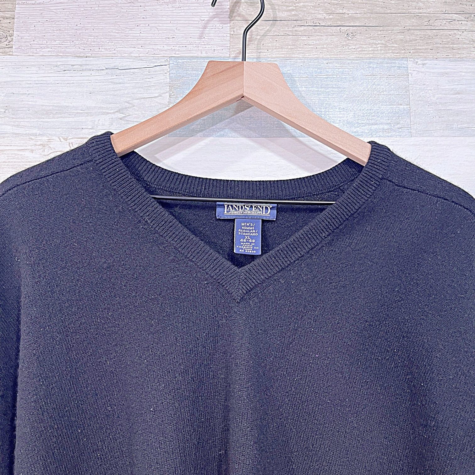 Lands' End × Vintage Lands End 100% Cashmere Sweater Black Vintage Mens XL Size US XL / EU 56 / 4 - 2 Thumbnail