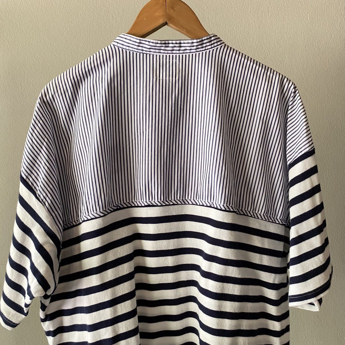 Frapbois FRAPBOIS Striped Mix Band Collar Shirt Size XL / US 12-14 / IT 48-50 - 7 Thumbnail