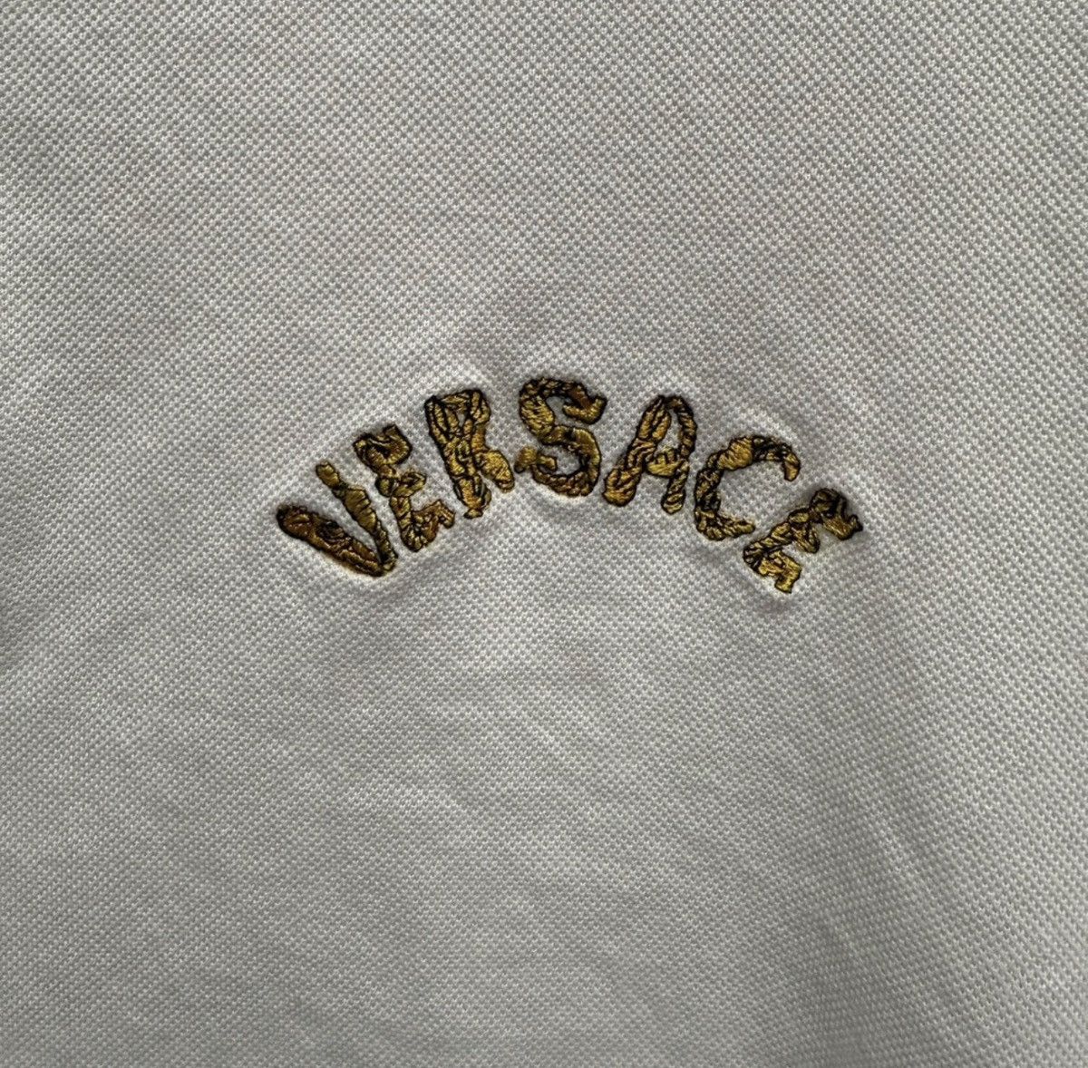 Versace Versace Seashell Baroque Logo Polo Shirt 🐚 Size US XL / EU 56 / 4 - 2 Thumbnail