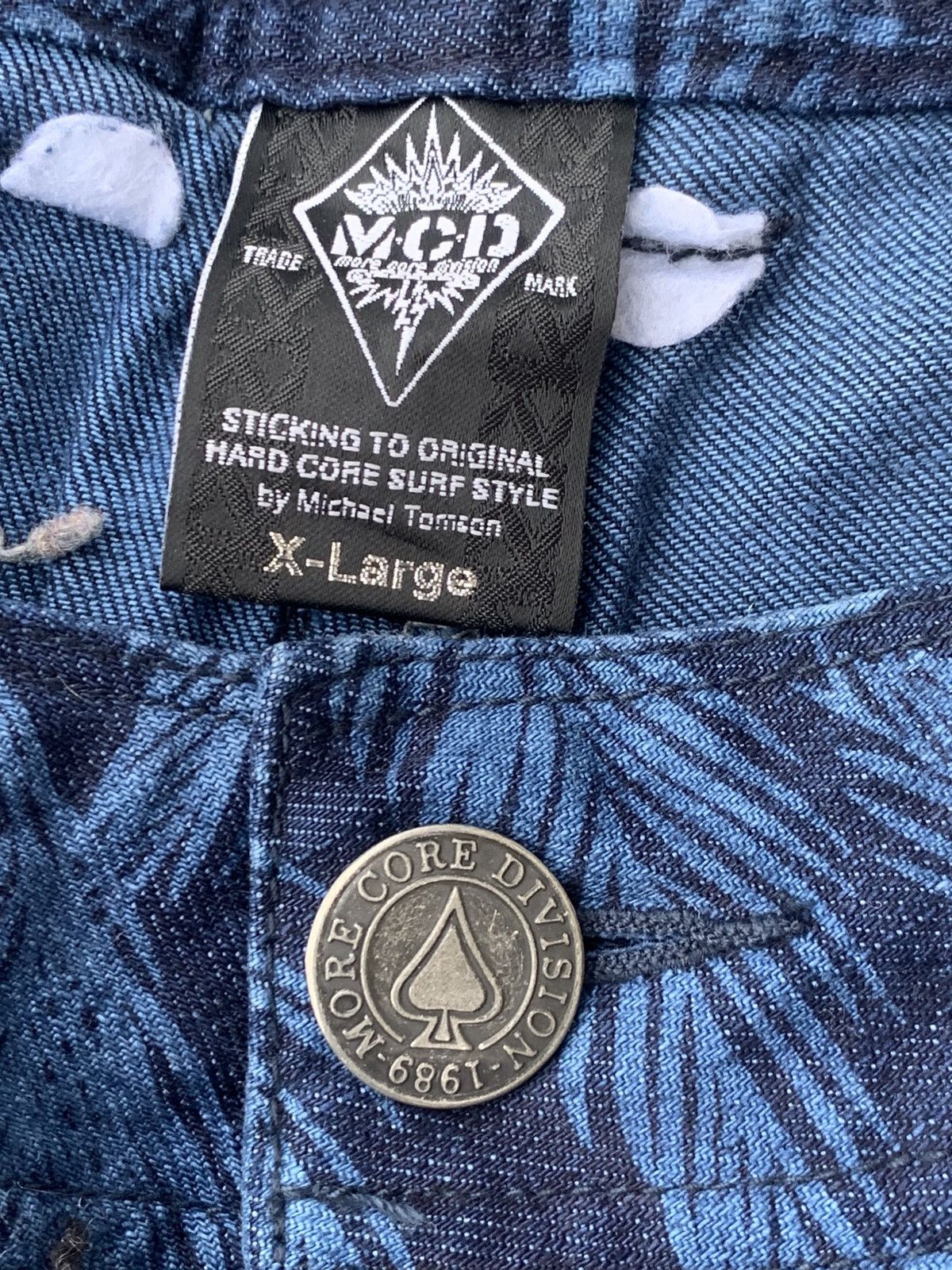 Japanese Brand MCD V.O.D Core Division All Over Floral Print Denim Jeans. Size US 34 / EU 50 - 9 Thumbnail