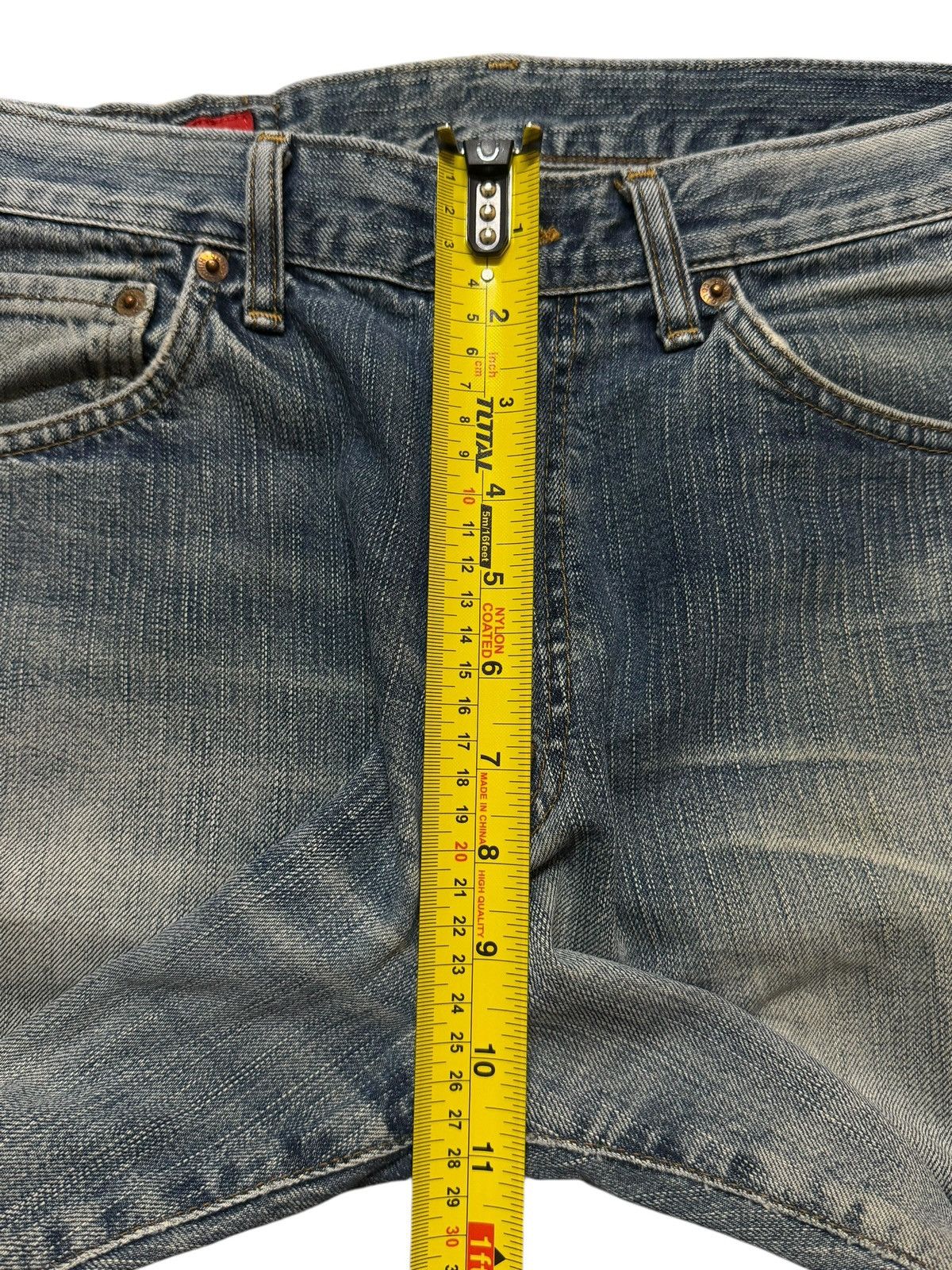 Edwin Vintage 90s Japan Edwin 503 Blue Faded Wash Straight Leg Size US 30 / EU 46 - 12 Thumbnail