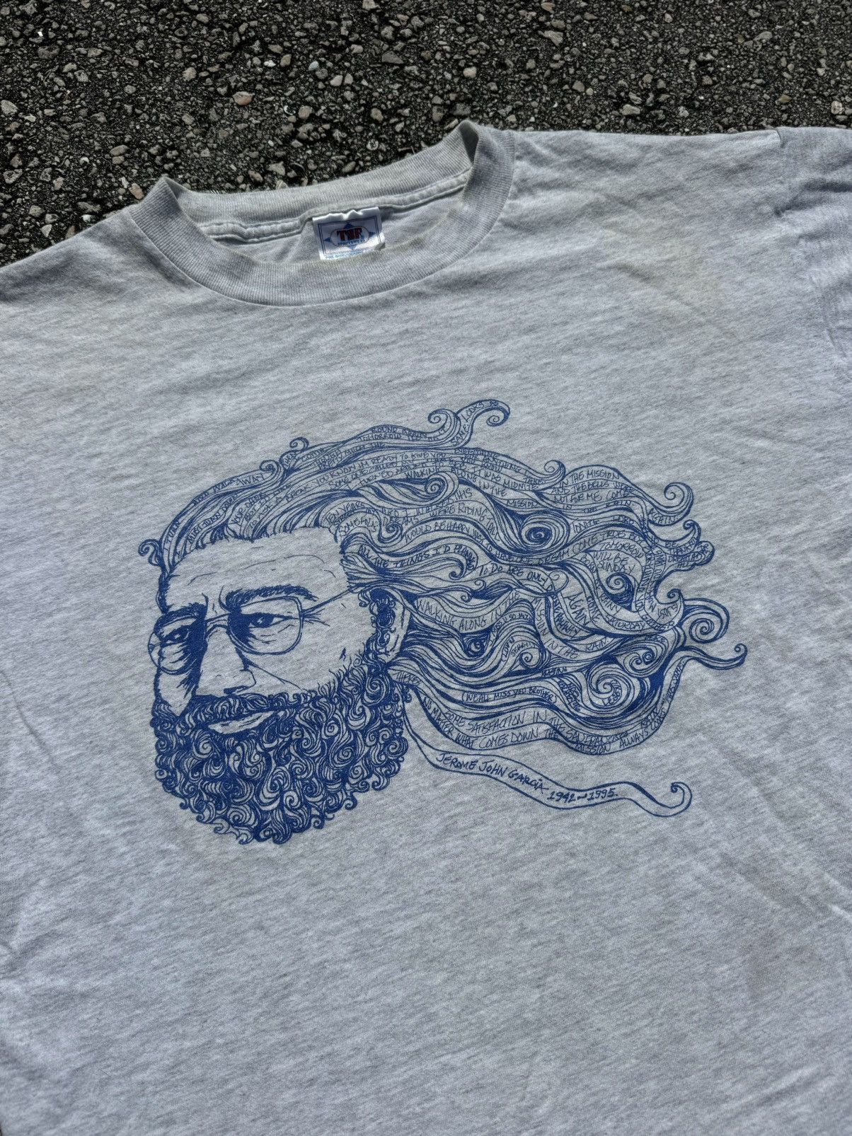 Grateful Dead 90s Vintage Jerry Garcia Mission In the Rain art band tee Size US L / EU 52-54 / 3 - 3 Thumbnail