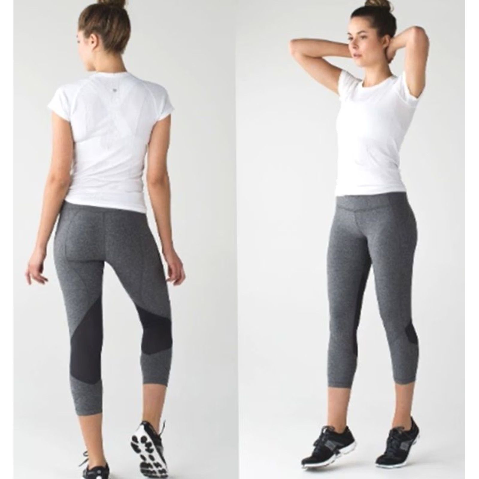 Lululemon Lululemon Women's Pace Rival Crop Leggings Slim Cropped Gray 4 Athletic Athleisure Running Yoga Vintage? Size ONE SIZE - 5 Thumbnail
