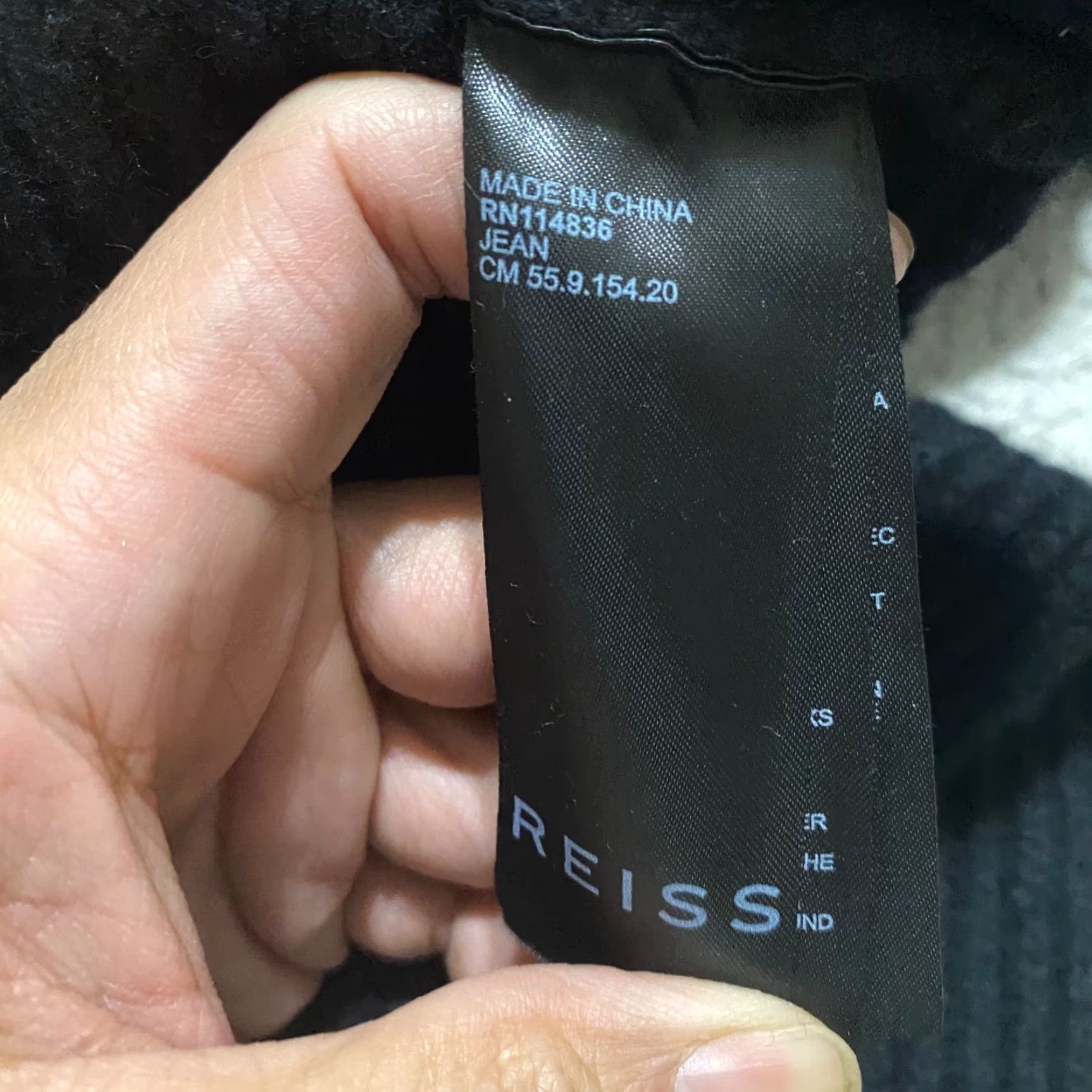 Reiss Reiss Sweater Women's L Black Ribbed Zip Pullover 1/4 Zip V-Neck Long Sleeve Knit Casual Winter Fall 3/4 Sleeve? Size L / US 10 / IT 46 - 6 Thumbnail