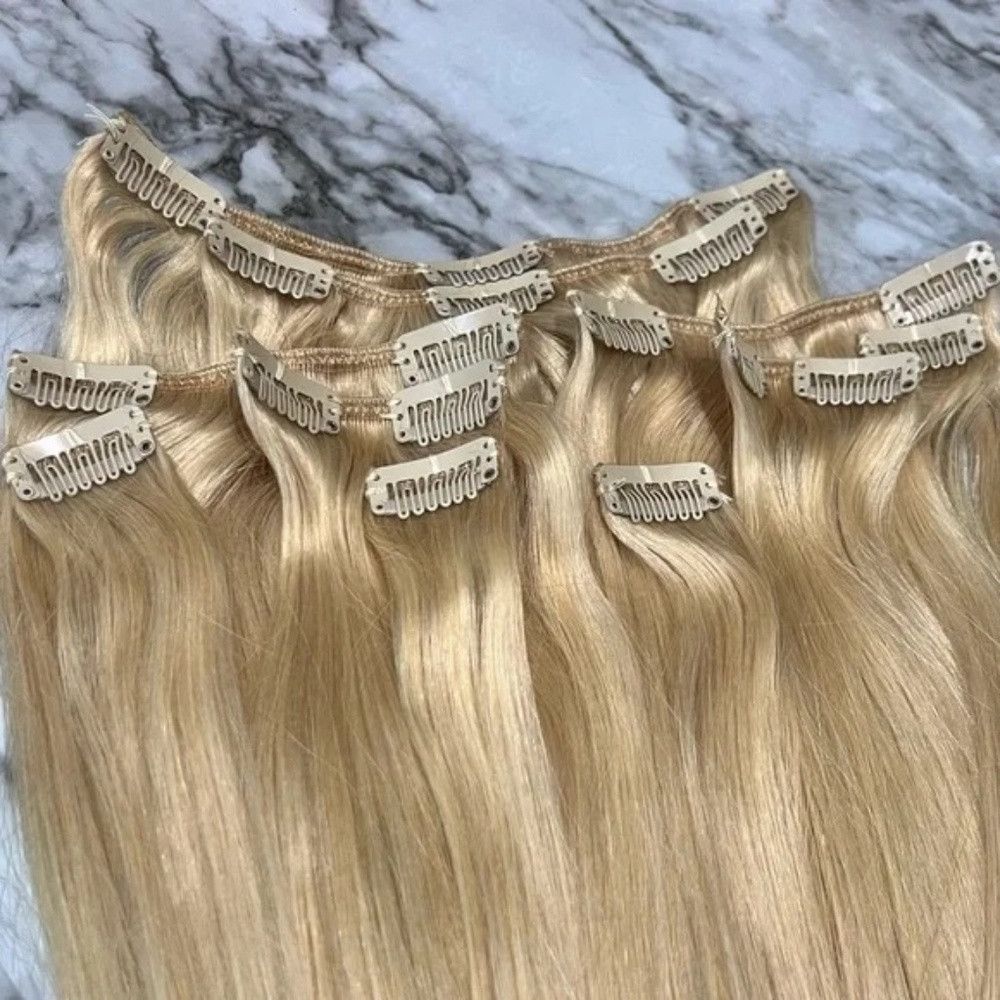 Other 12 Inch light Blonde #613 body Wave 100% Human hair Clip i Size ONE SIZE - 4 Thumbnail