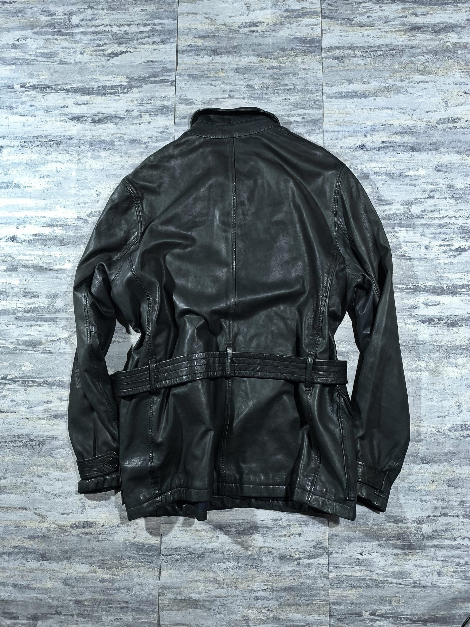 Leather vtg real leather artisan stitched leather coat Size US XL / EU 56 / 4 - 3 Thumbnail