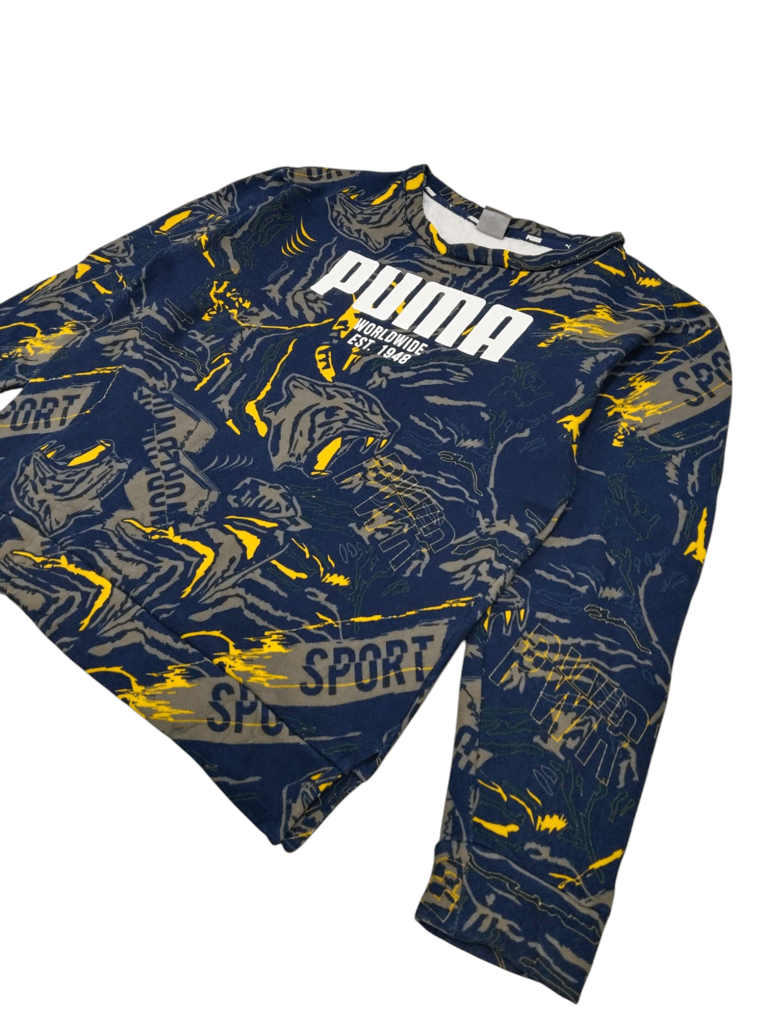 Puma × Vintage Vintage Puma Fullprint Sweatshirt Size US S / EU 44-46 / 1 - 2 Thumbnail