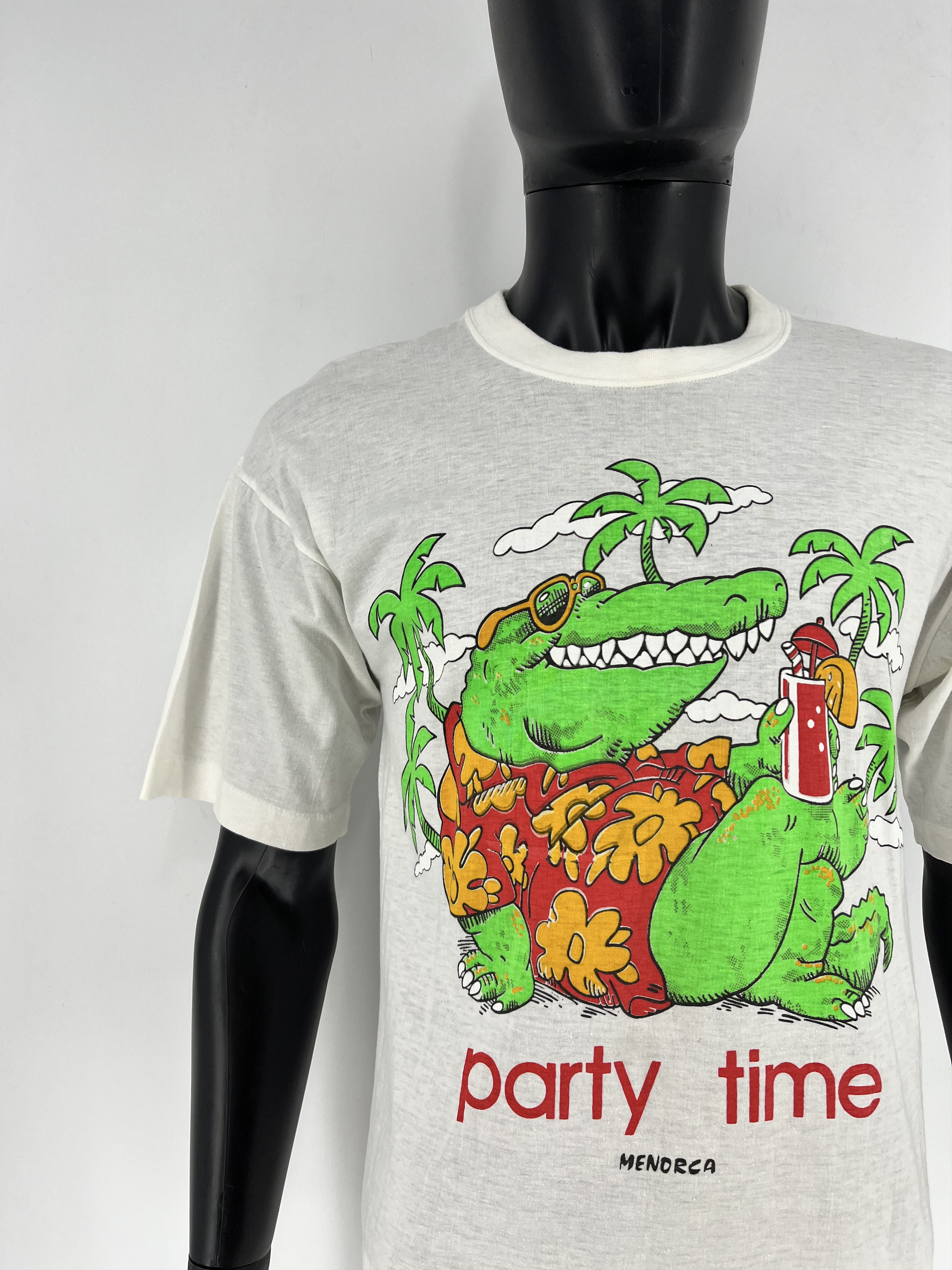 Vintage Vintage 1986 Party Time Crocodile Shirt Single Stitch Size US M / EU 48-50 / 2 - 7 Thumbnail
