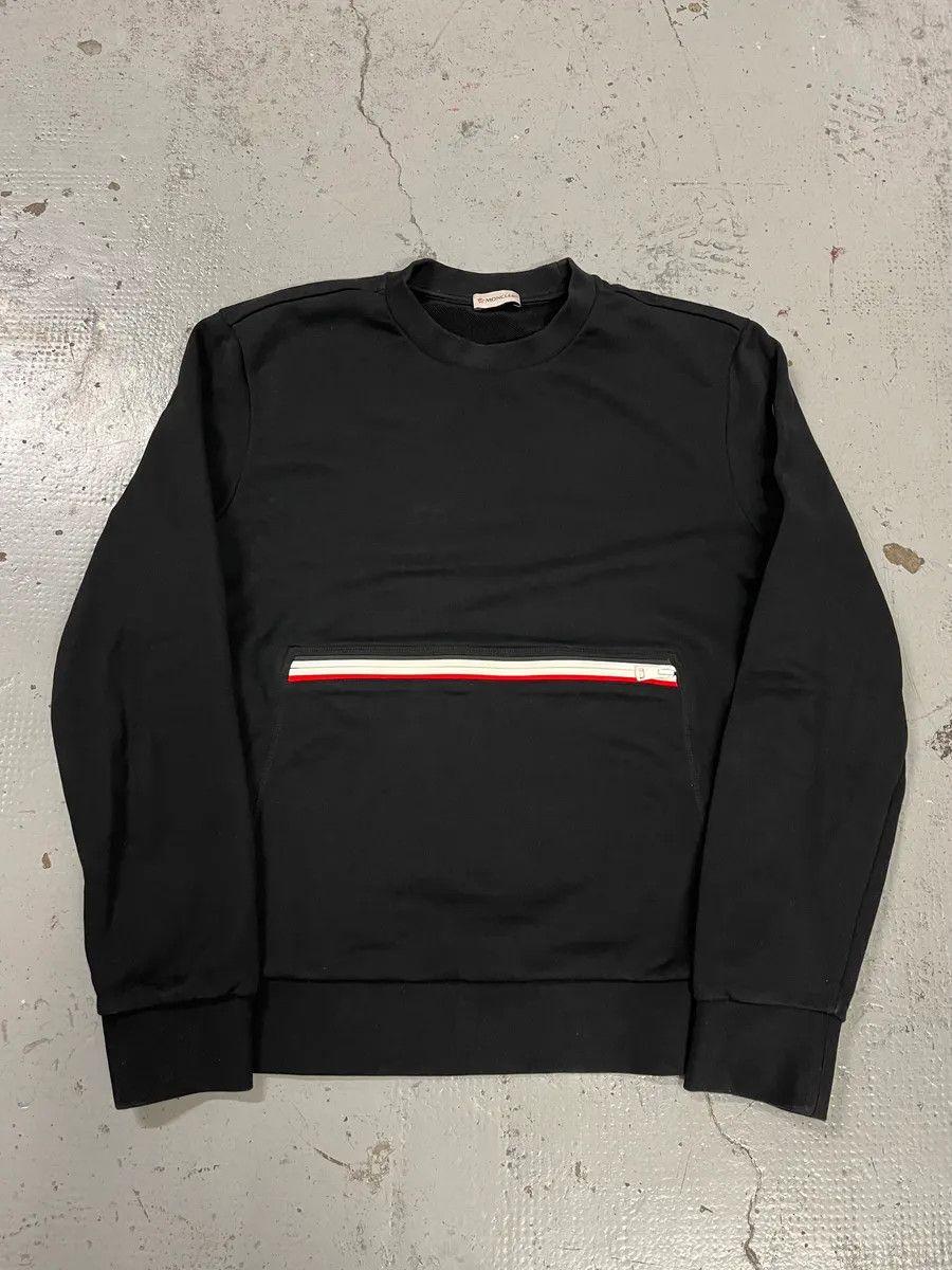 Moncler Moncler Kangaroo Pocket Zip Black Sweater Size US L / EU 52-54 / 3 - 4 Thumbnail