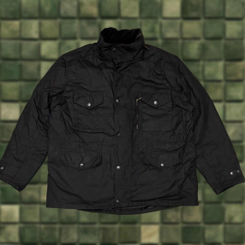 Barbour VINTAGE Barbour Jacket Sapper Waxed Black Mens 2XL Barbour Sapper Wax Jacket Biker Waxed Black Mens 2XL Size US XXL / EU 58 / 5 - 1 Thumbnail