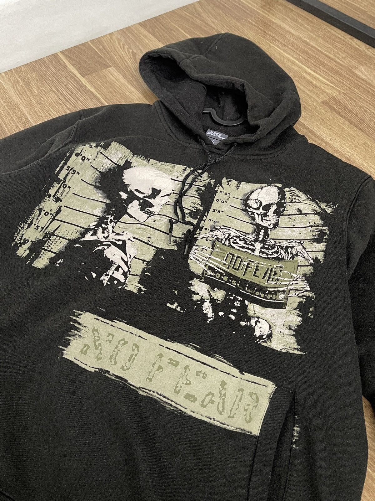 Japanese Brand × No Fear Vintage No Fear 2000's Y2K Black Hoodie Size US XL / EU 56 / 4 - 4 Thumbnail