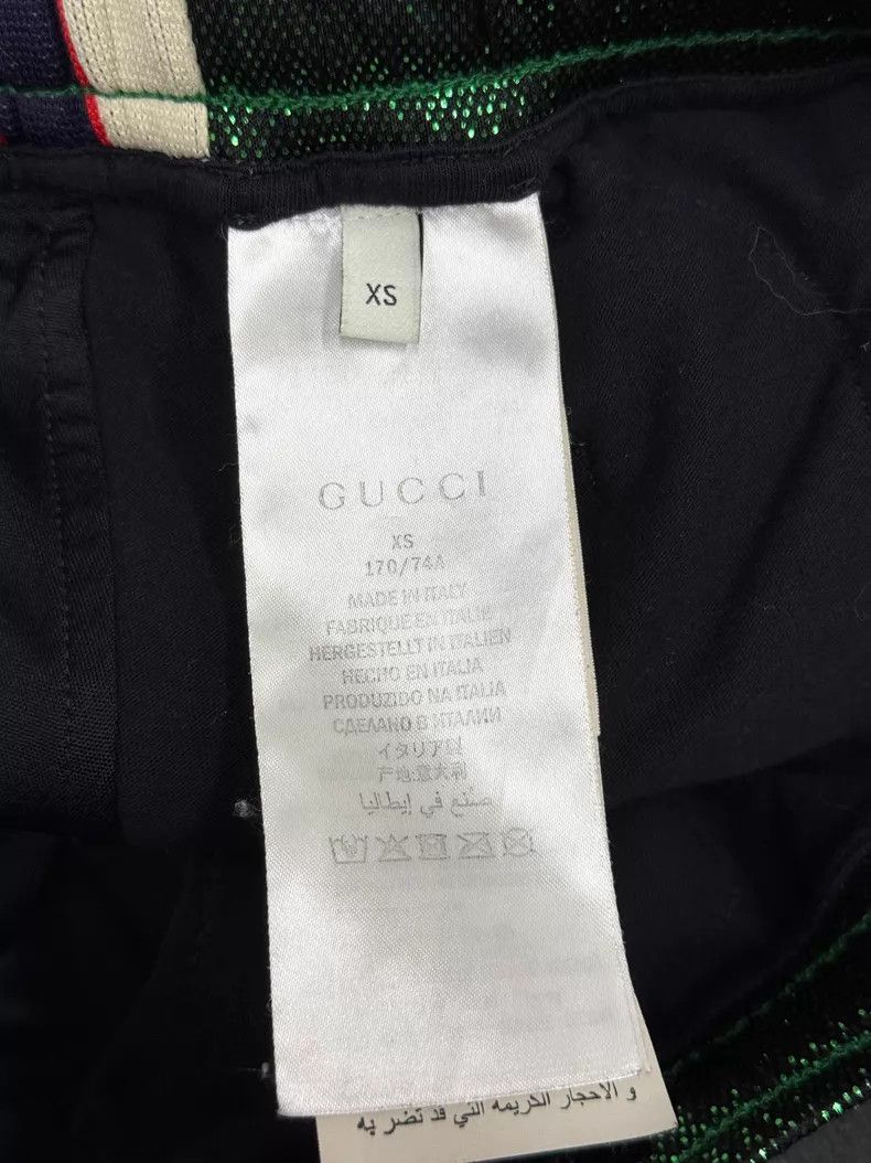 Gucci Gucci Size xs Green striped shiny trousers Size 42" / US 20 - 4 Thumbnail