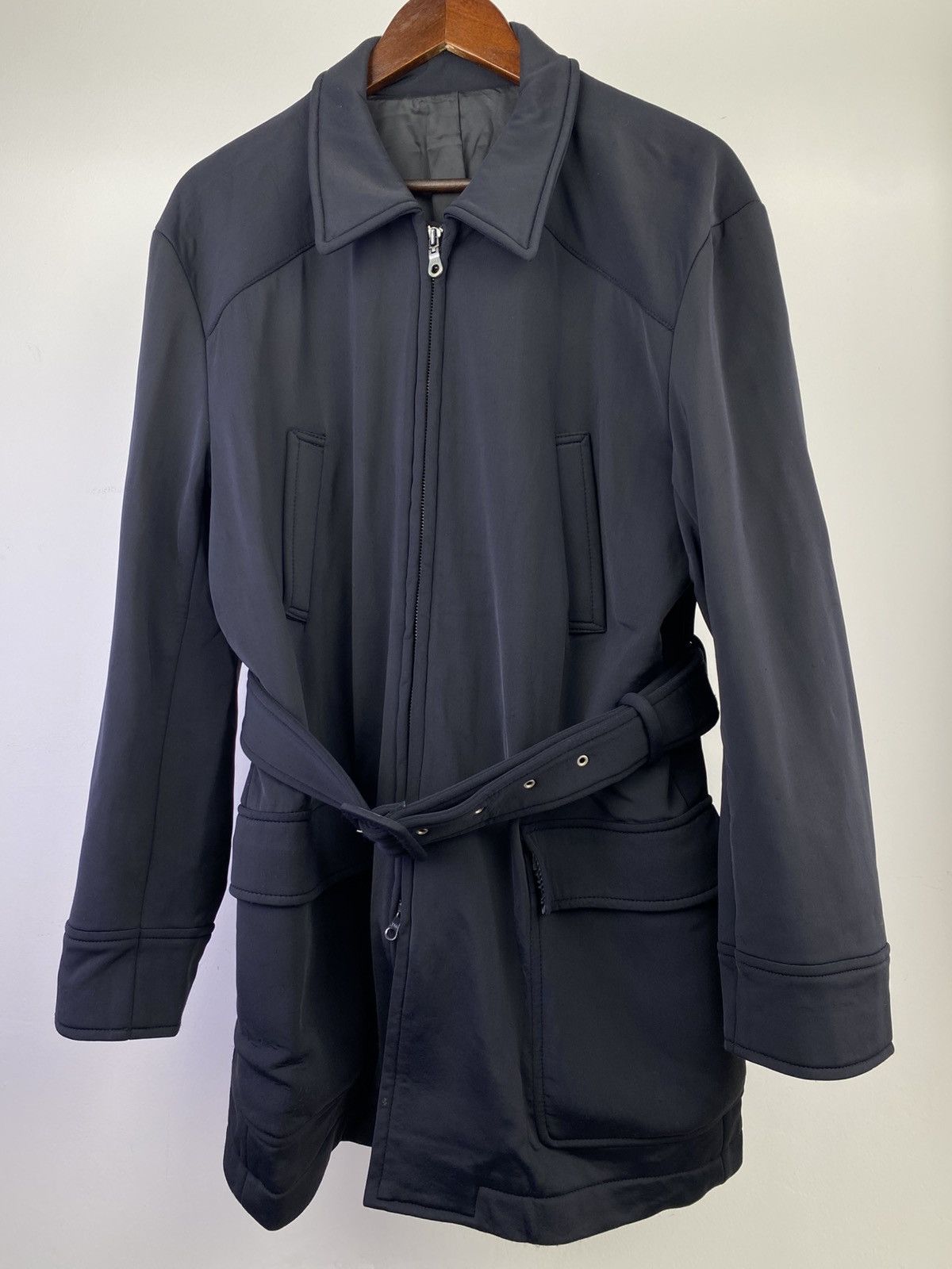 Tete Homme Tete Homme 00s Nylon Blend Belted Trench Coat Japan Size US L / EU 52-54 / 3 - 3 Thumbnail