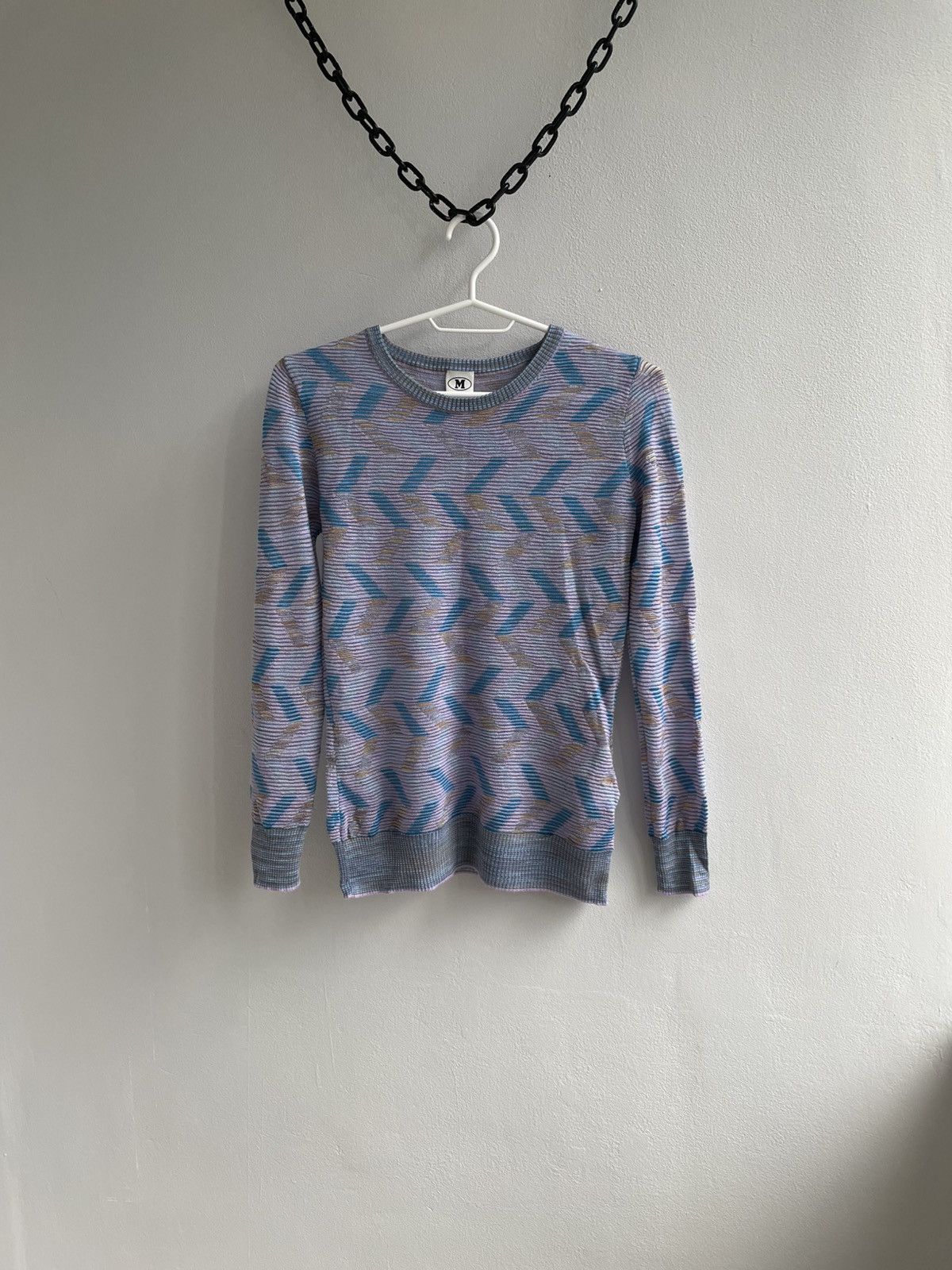 Missoni MISSONI Textured Thin Knit Pullover Sweater Top Long Sleeve Size L / US 10 / IT 46 - 1 Thumbnail