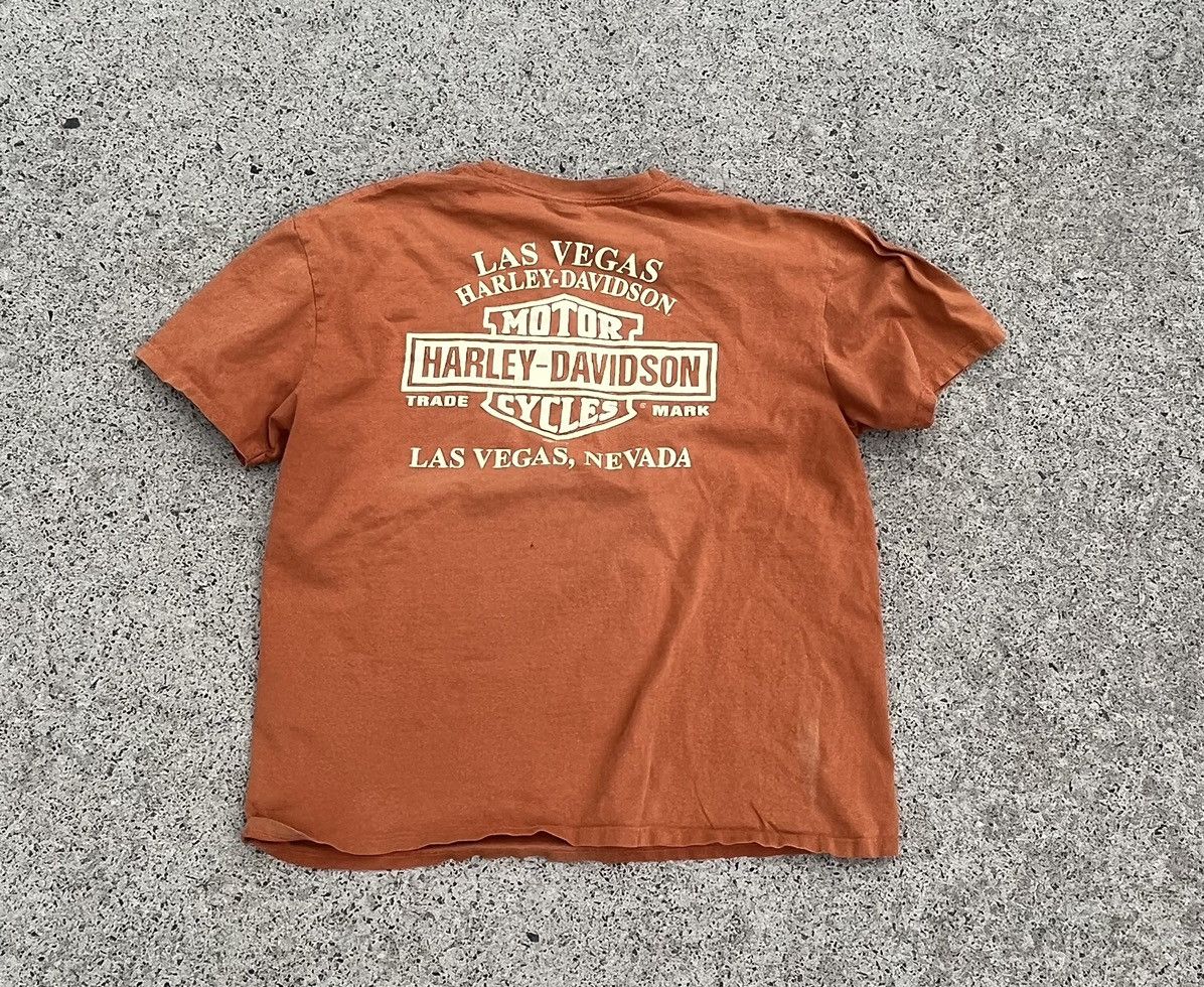 Harley Davidson Harley Davidson Orange Tee T-Shirt Size Large Size US L / EU 52-54 / 3 - 3 Thumbnail
