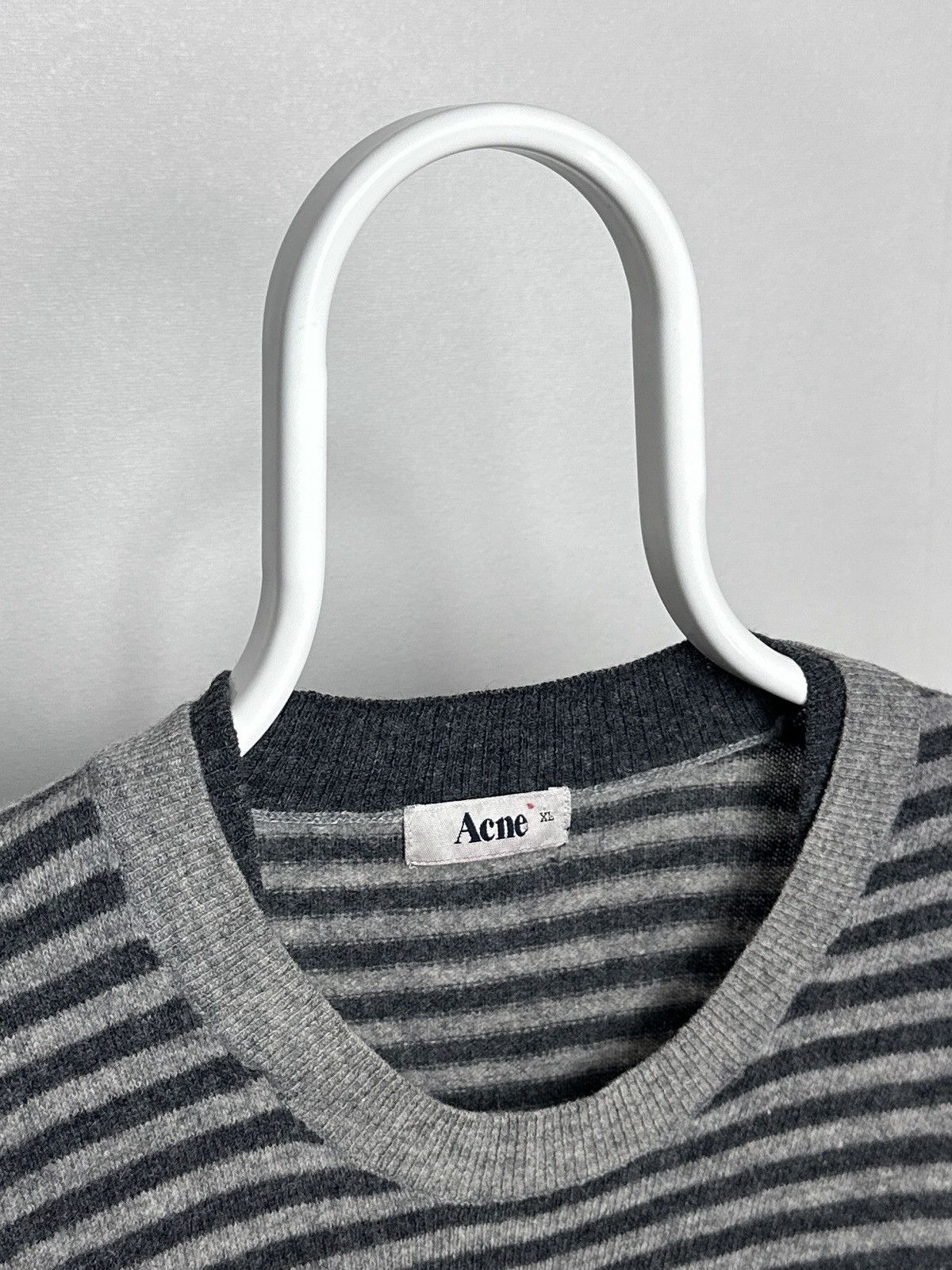 Acne Studios Acne Cerbourg AW11 Elbow Padded Stripped Wool Sweater Size US XL / EU 56 / 4 - 5 Thumbnail