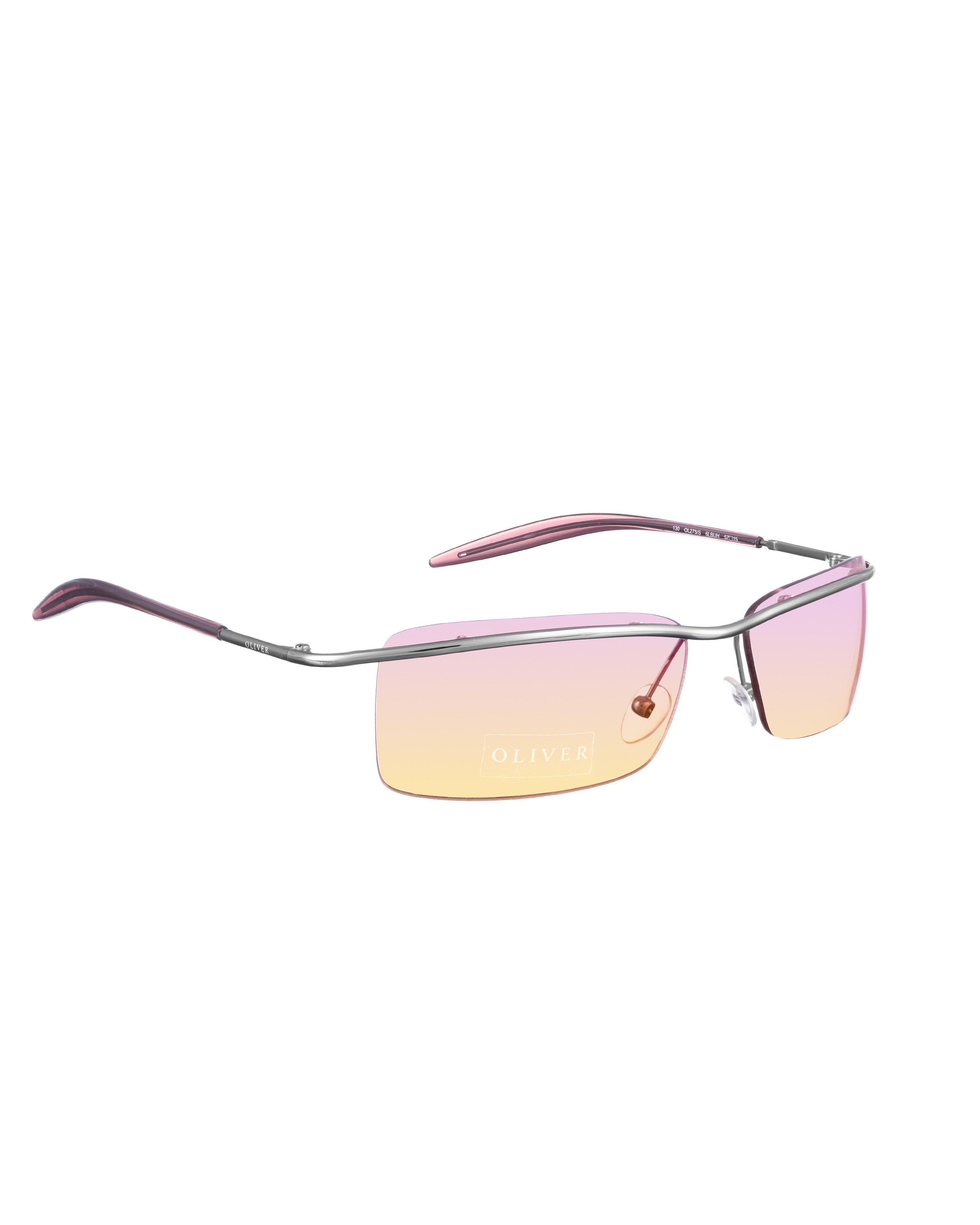 Valentino Oliver by Valentino '00s Pink and Yellow Sheer Sunglasses Size ONE SIZE - 2 Thumbnail