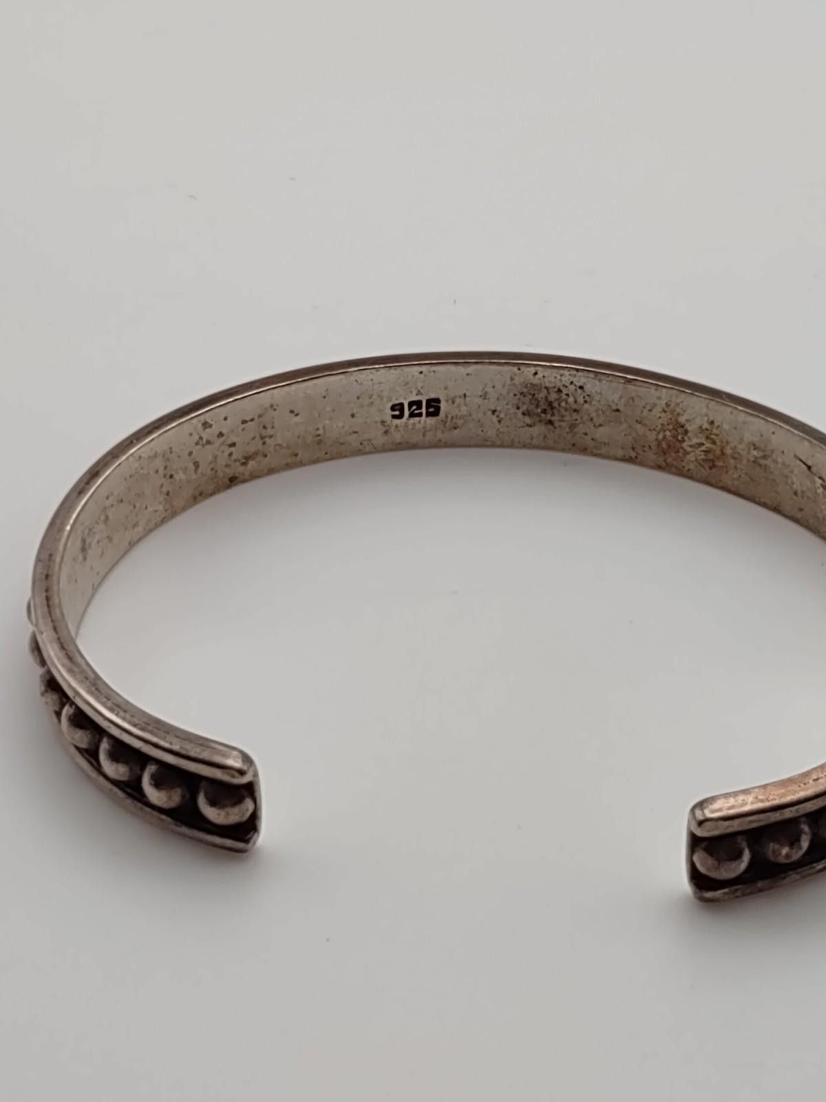 The Unbranded Brand Heavy Sterling Silver Cuff Bracelet 20.7g Oxidized Size ONE SIZE - 2 Thumbnail
