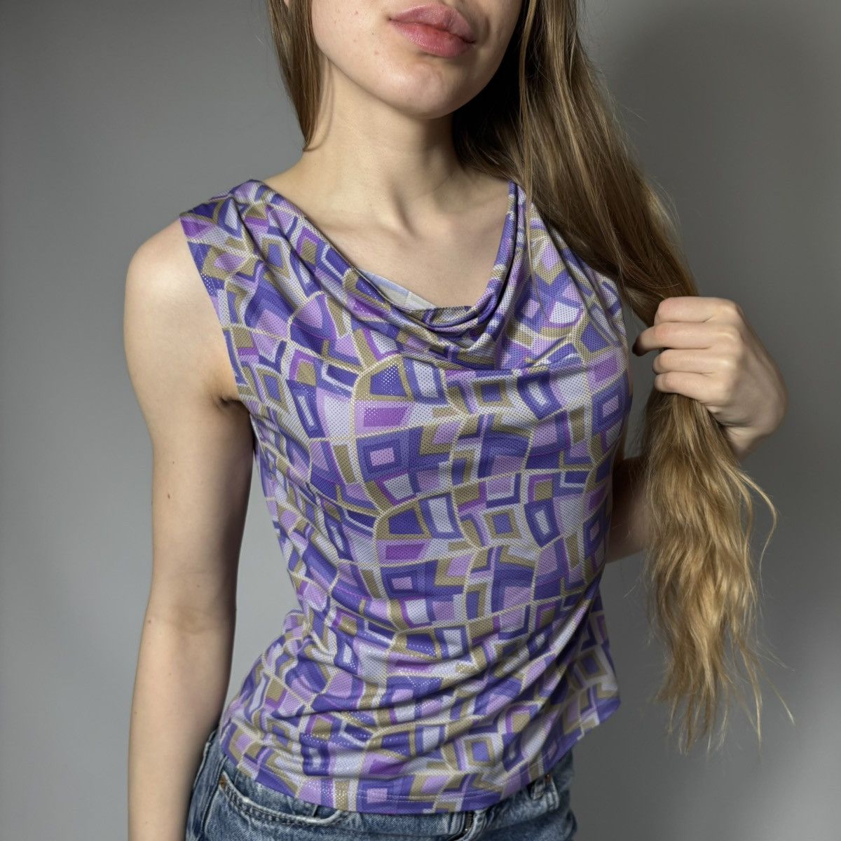 Japanese Brand Vintage Y2K Anna Heylen Paris Retro Abstract Style Tank Top Size M / US 6-8 / IT 42-44 - 2 Thumbnail