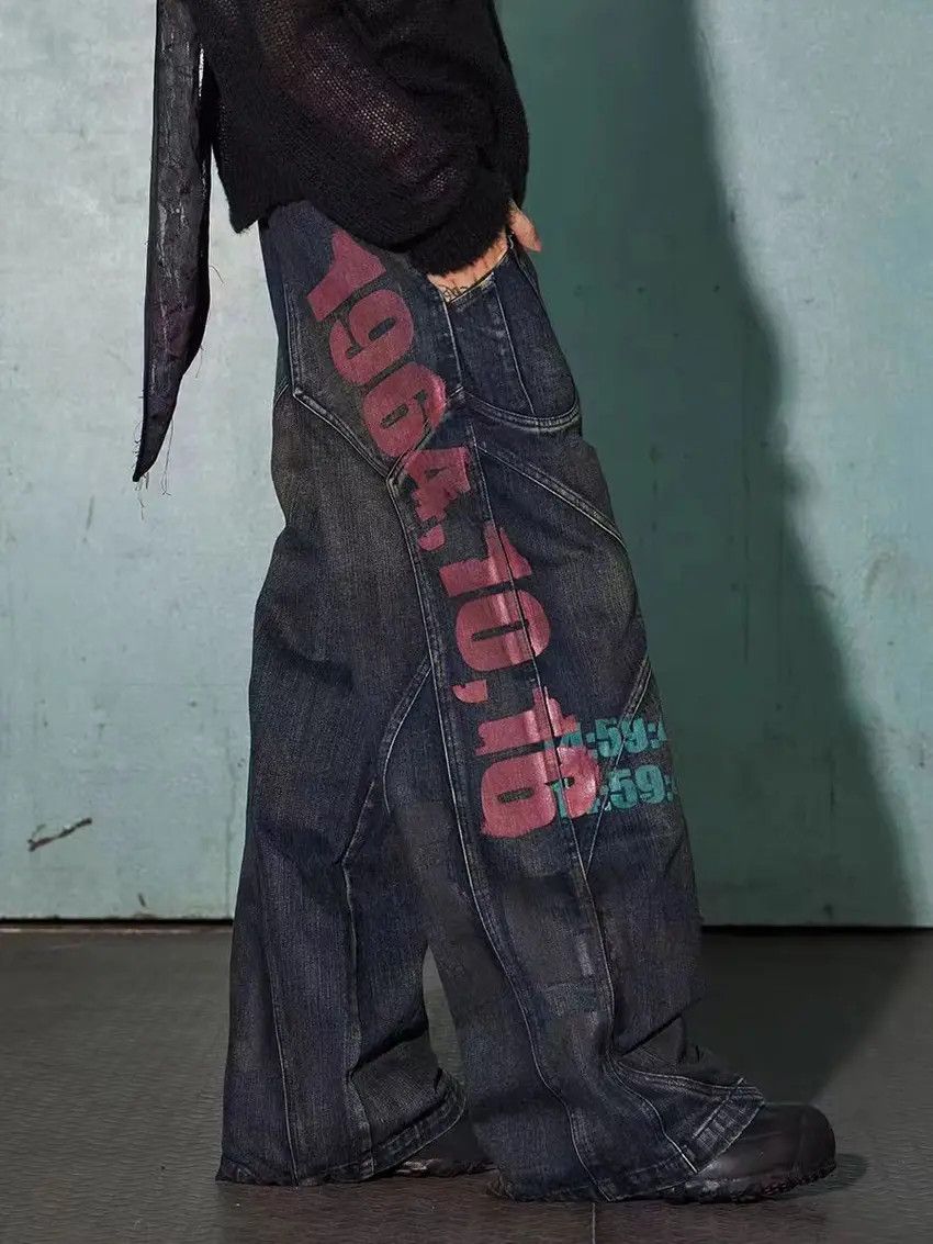 Designer × Japanese Brand Vintage Hip Hop Street Style Loose Casual Pants Size US 31 - 2 Thumbnail