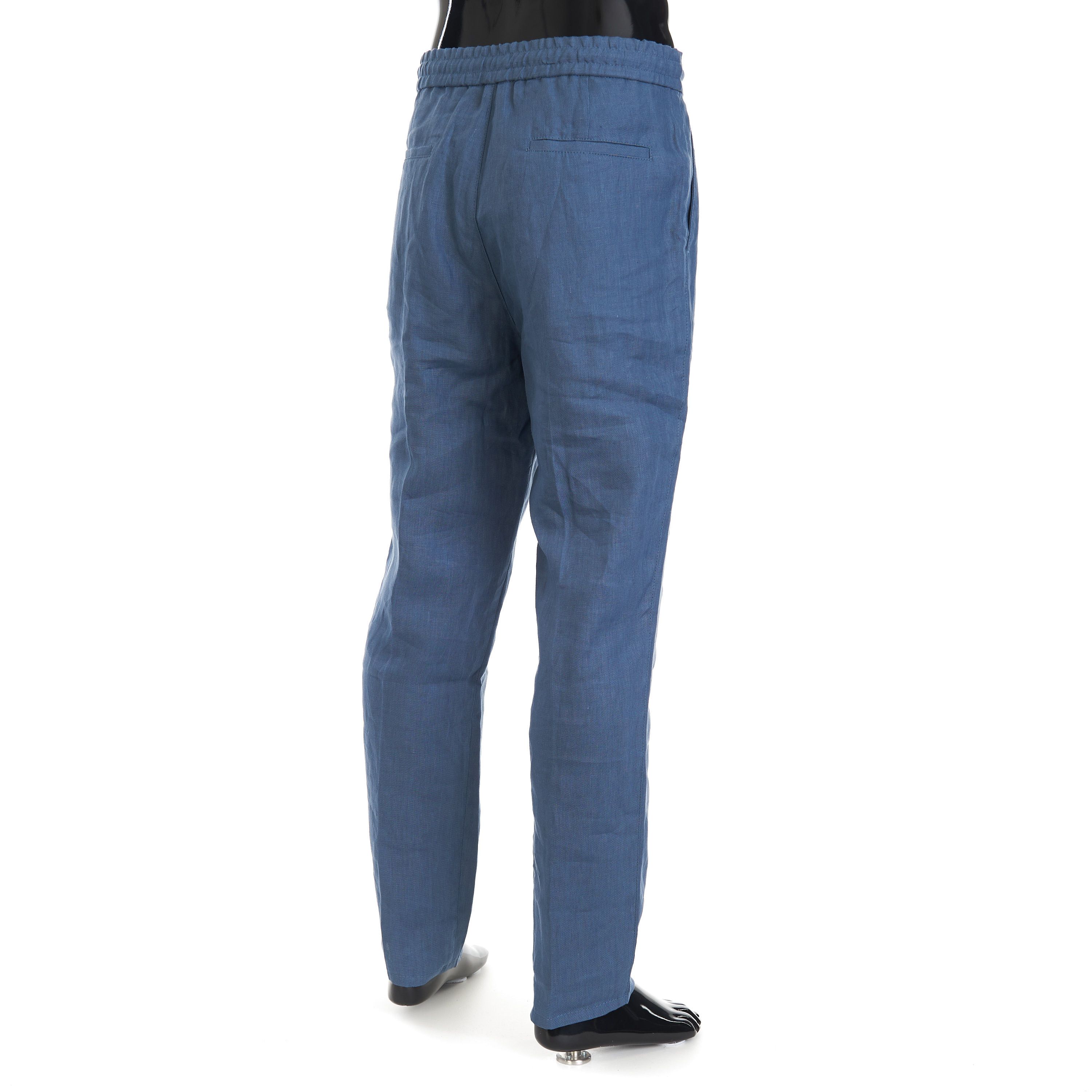 Brunello Cucinelli Relaxed Fit Trousers - Drawstring, Double Pleats, Linen Size US 32 / EU 48 - 5 Thumbnail