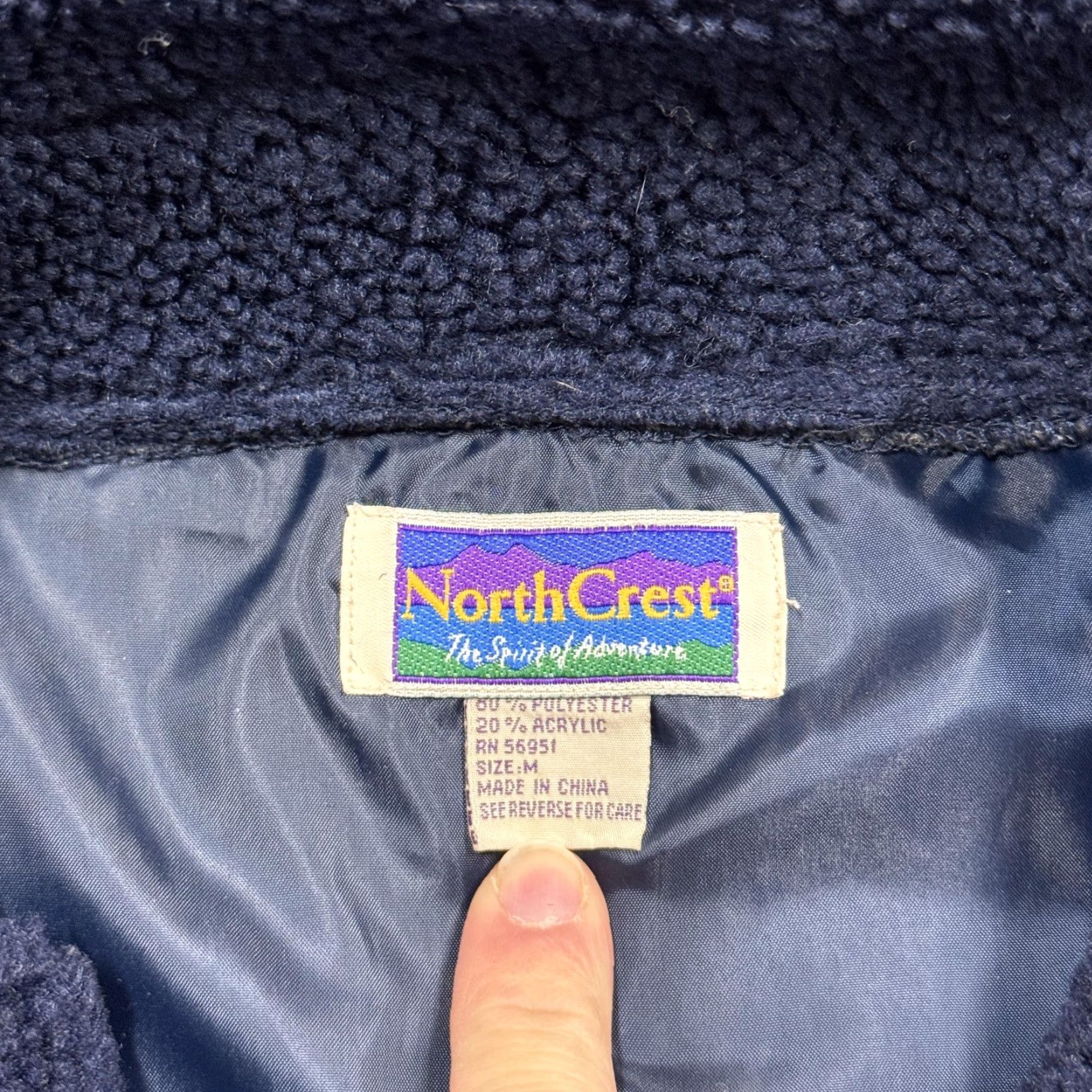 Vintage VINTAGE NorthCrest Jacket Mens M Blue Gray Fleece 1/4 Zip Anorak Pullover Size US M / EU 48-50 / 2 - 2 Thumbnail