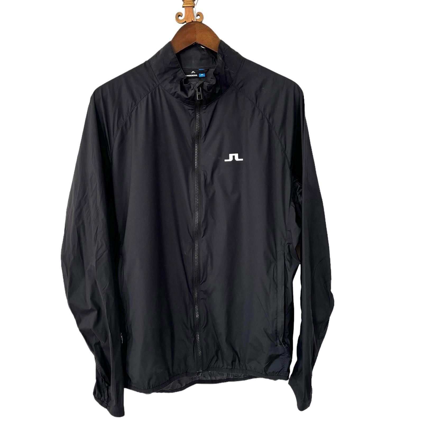 J.Lindeberg J. Lindberg Black Lightweight Windbreaker Jacket Size US L / EU 52-54 / 3 - 1 Thumbnail