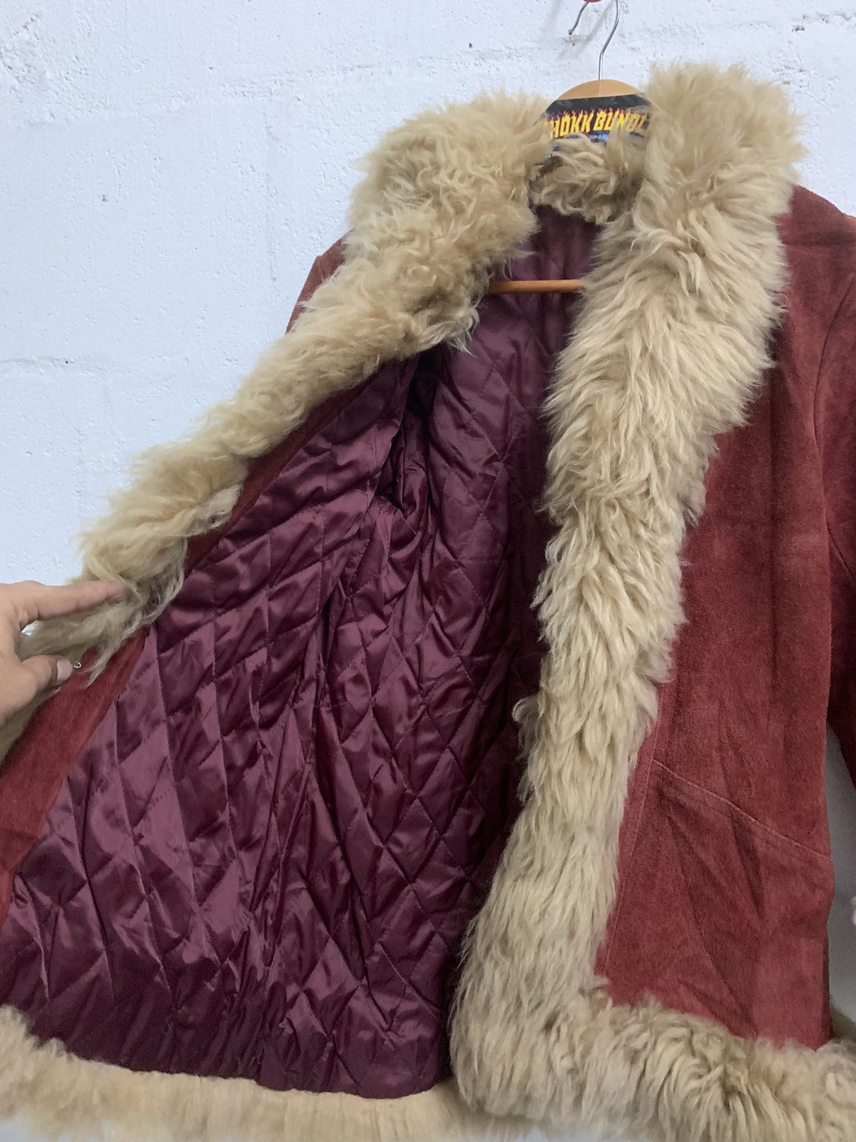 Japanese Brand Vintage 70s Suede Leather Fur Jacket Size S / US 4 / IT 40 - 4 Thumbnail