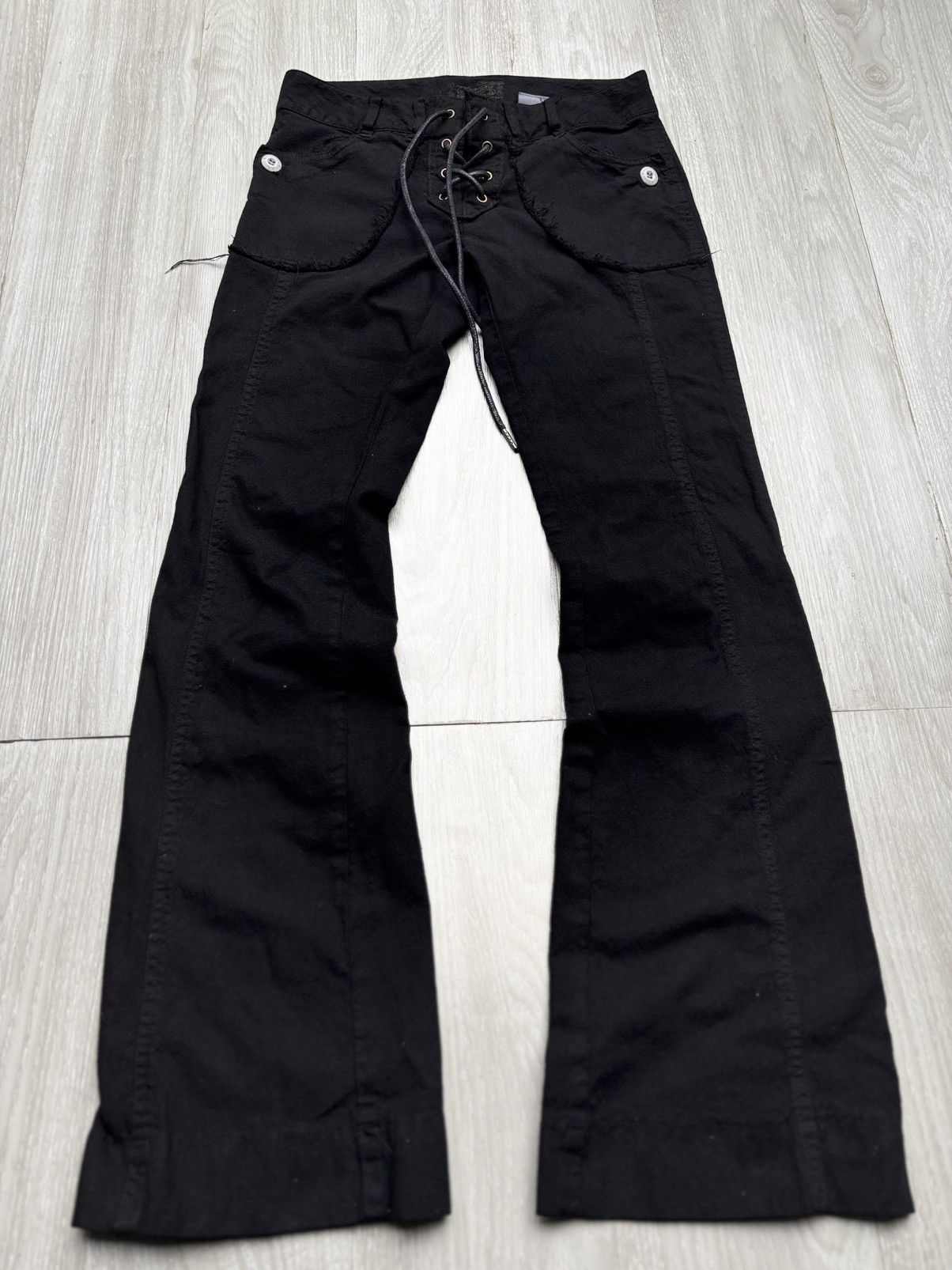 Japanese Brand lace up flare pants Size US 26 / EU 42 - 1 Thumbnail