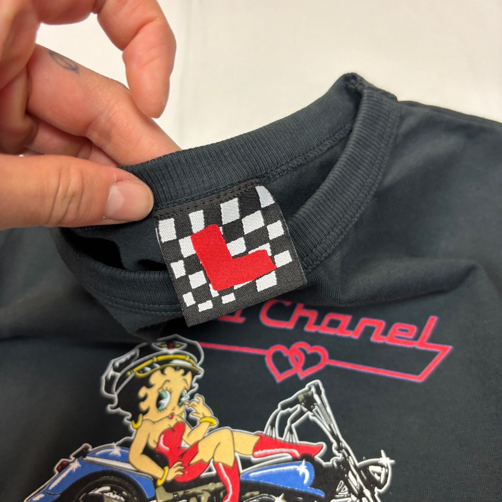 Mega Yacht Mega Yacht Coco chanel Betty Boop Biker Baby Tee Women's L Size L / US 10 / IT 46 - 6 Thumbnail