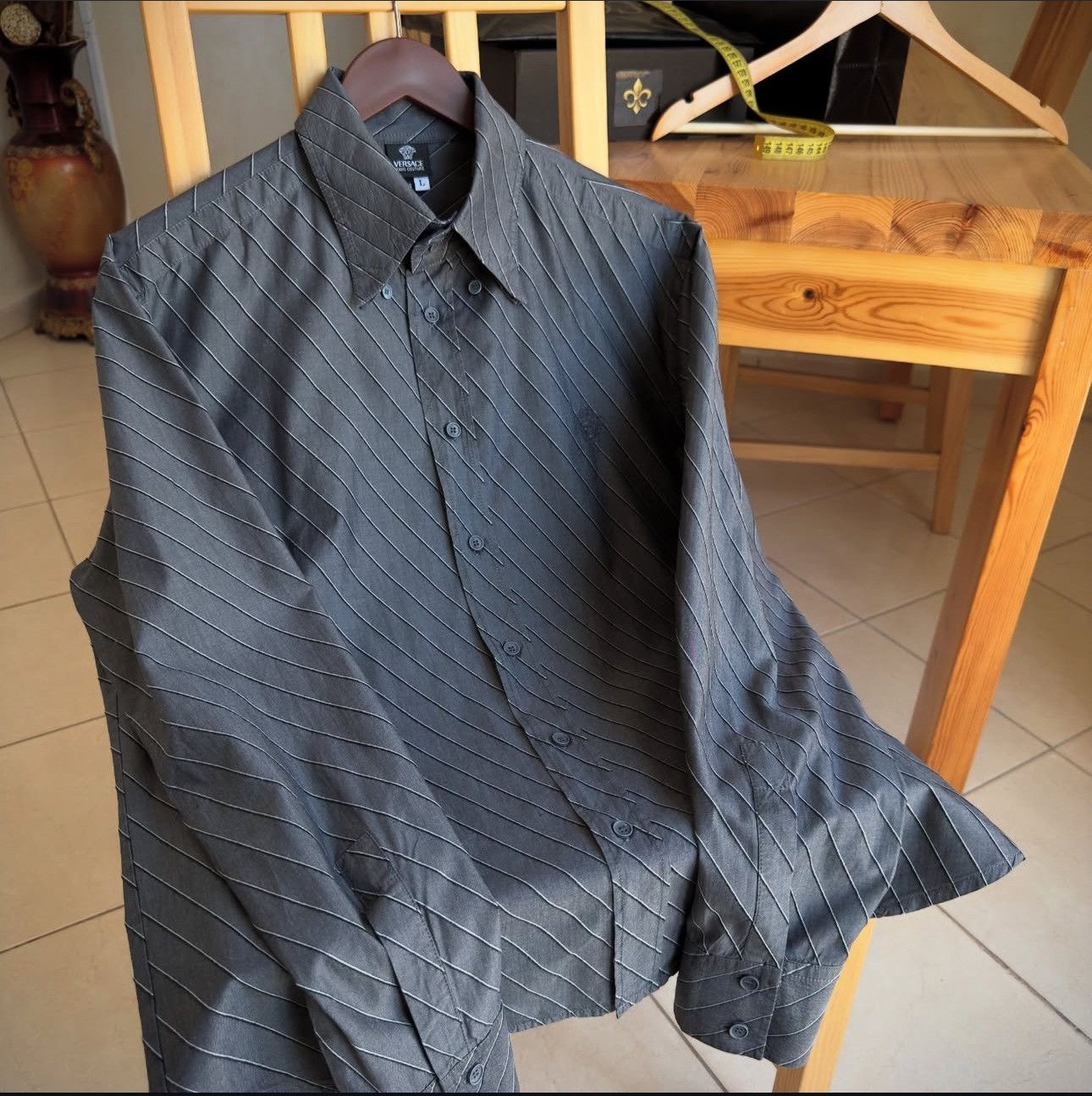 Versace Jeans Couture Versace Jeans Couture Pinstripe Shirt IT L Size US L / EU 52-54 / 3 - 2 Thumbnail