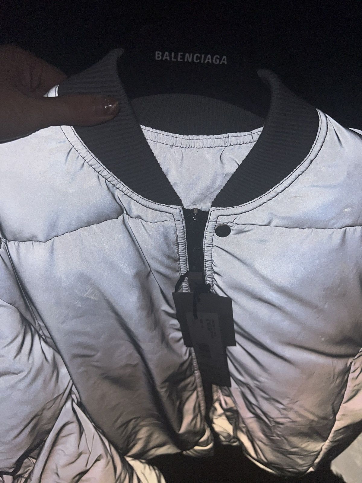 Rick Owens 🔥 Reflective Rick Owens FW22 Strobe Gauntlet bomber jacket Size US S / EU 44-46 / 1 - 5 Thumbnail