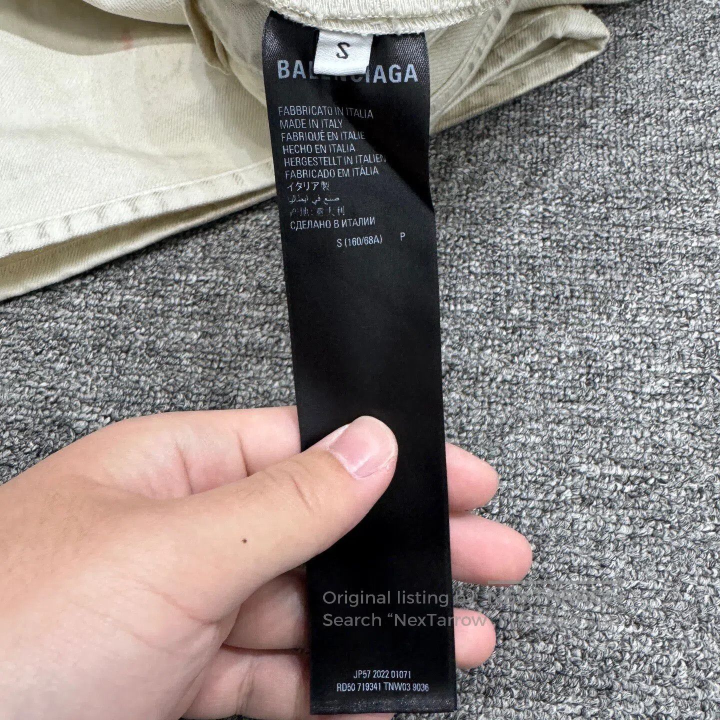 Balenciaga Balenciaga SIZES Old-style ink-wash design on wide-leg jean Size US 28 / EU 44 - 5 Thumbnail