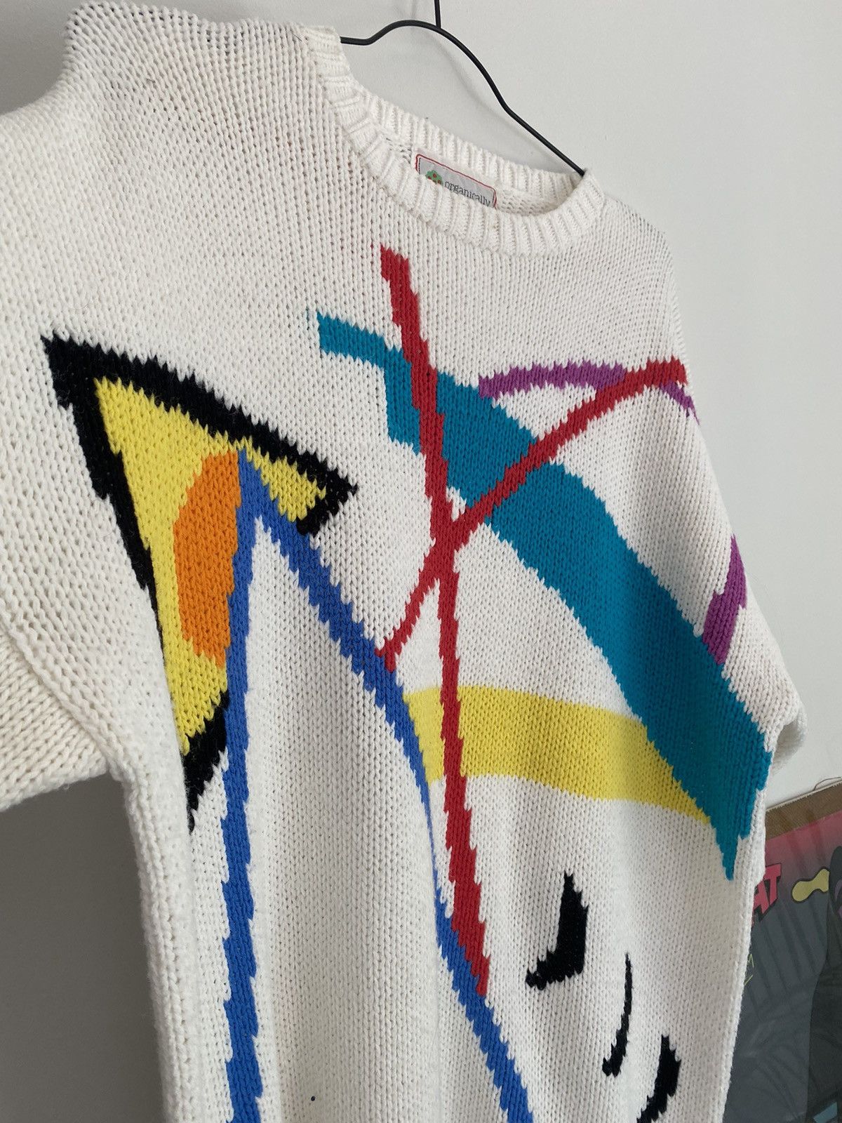 Vintage One of a kind wool sweater with geometric print Size US M / EU 48-50 / 2 - 3 Thumbnail