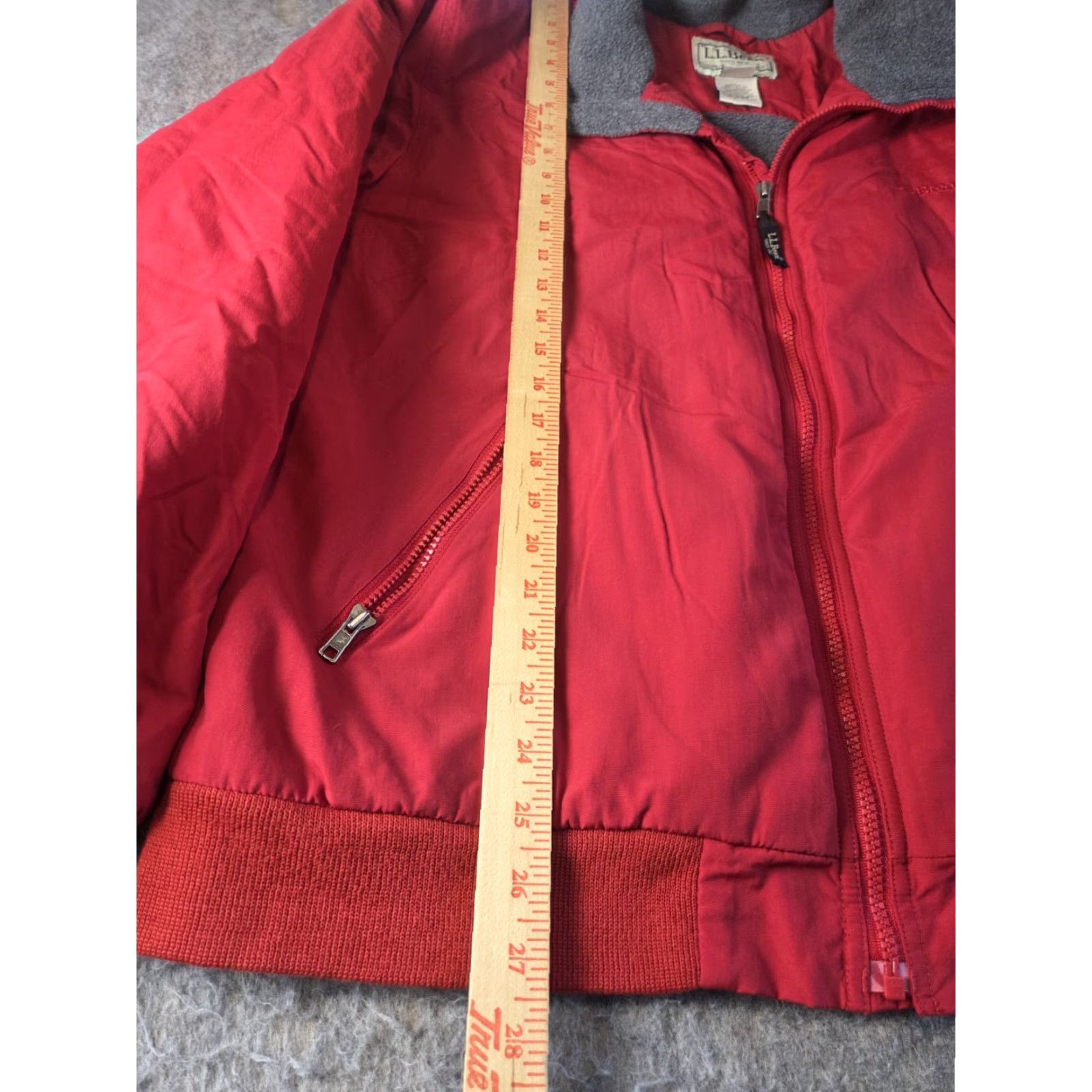 Vintage VINTAGE L.L. Bean Windbreaker Jacket Regular Men Red 90s Zip Lined Nylon Fleece Mid-Length Size US L / EU 52-54 / 3 - 8 Thumbnail