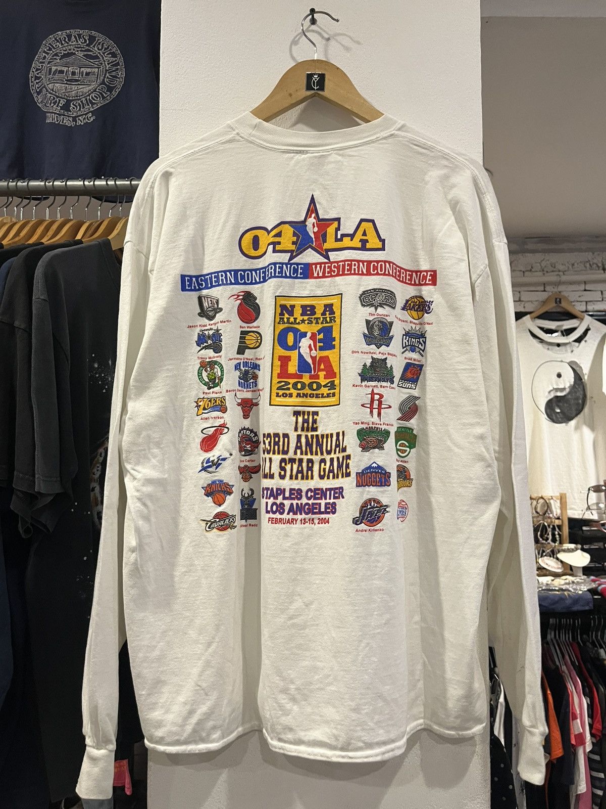 NBA Vintage 2004 NBA All-Star Long Sleeve T-Shirt Size US XL / EU 56 / 4 - 2 Thumbnail