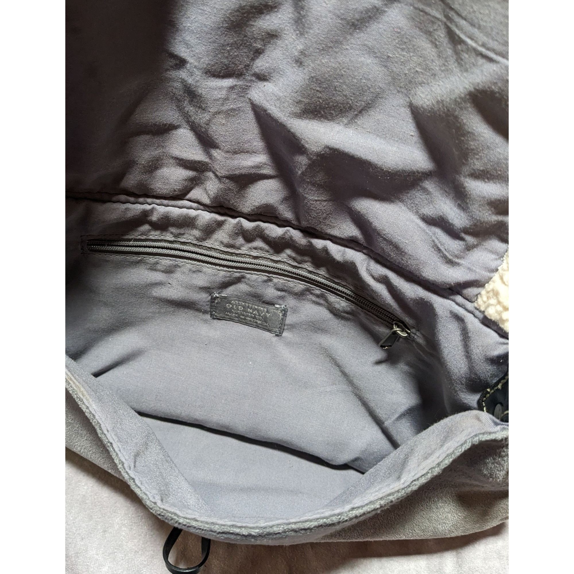Old Navy Old Navy Grey Sherpa Purse Size ONE SIZE - 11 Thumbnail