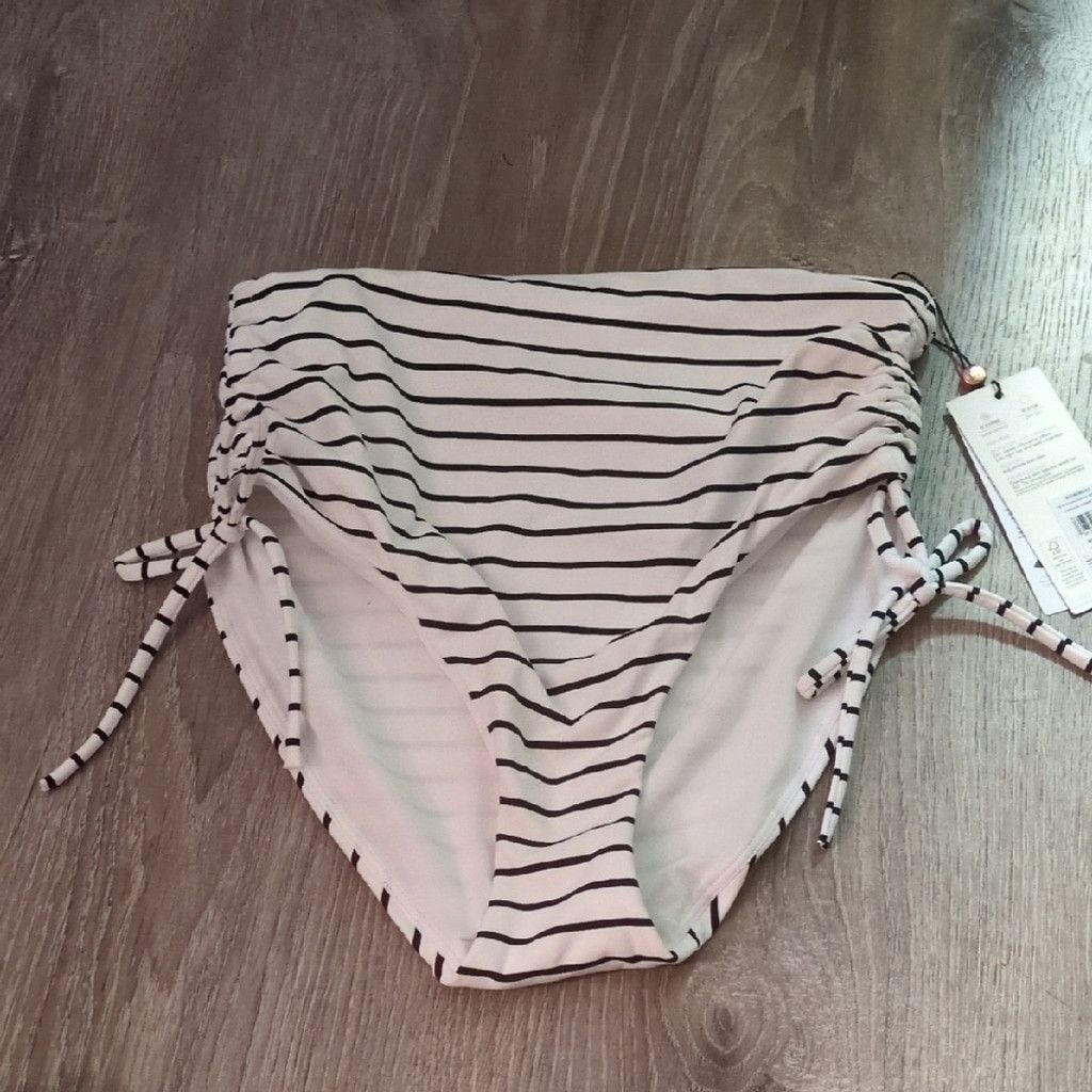 Other Calia Coastal Stripe White Ruched Side Tie Bottom Size XS Size ONE SIZE - 1 Thumbnail
