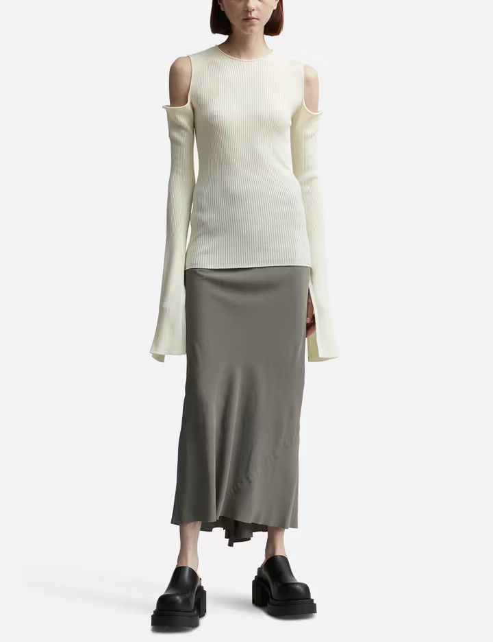Rick Owens o1y0126 Crewneck Sweater in White Size XL / US 12-14 / IT 48-50 - 3 Thumbnail
