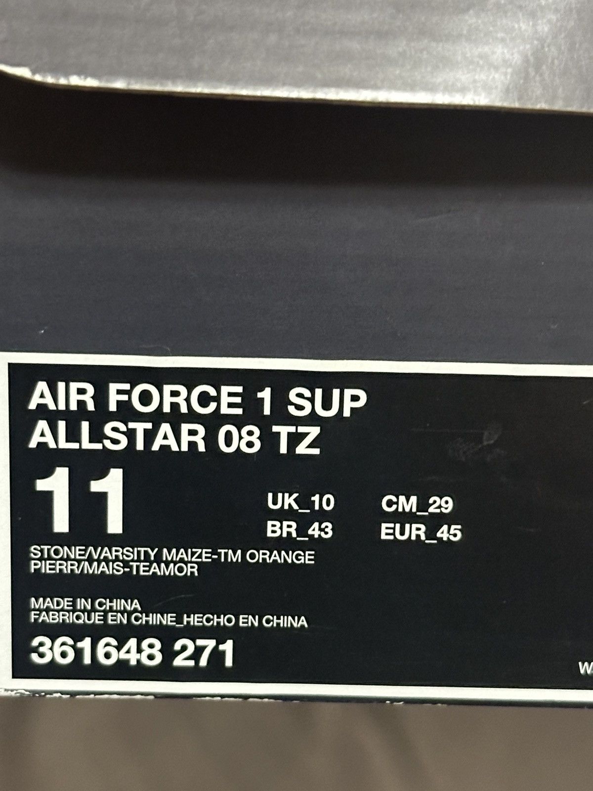 Nike Nike Air Force 1 supreme all star ‘08 TZ Size US 11 / EU 44 - 10 Thumbnail