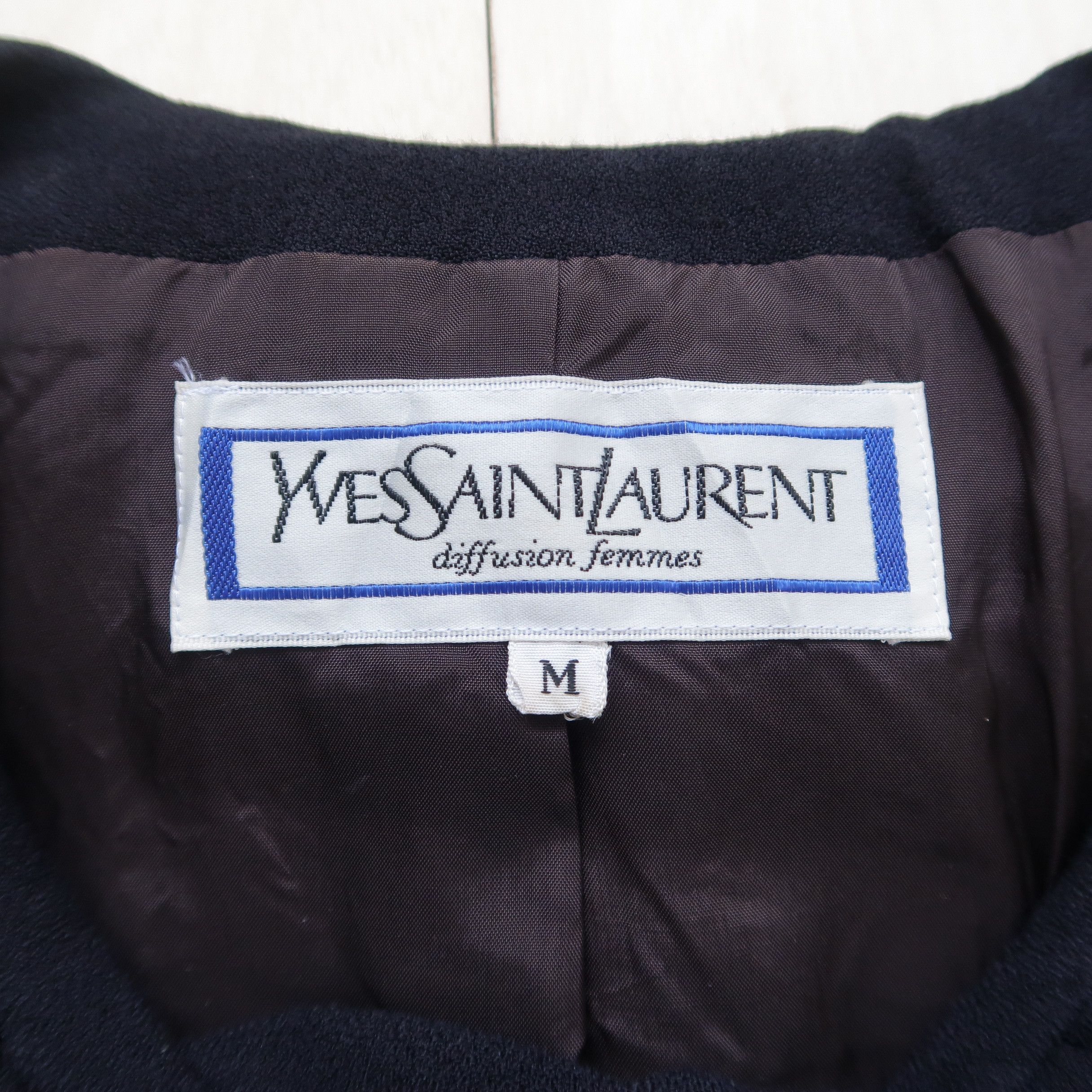 Saint Laurent Paris Yves Saint Laurent Diffusion Femmes Ruffle Jacket Blazer Size M / US 6-8 / IT 42-44 - 4 Thumbnail