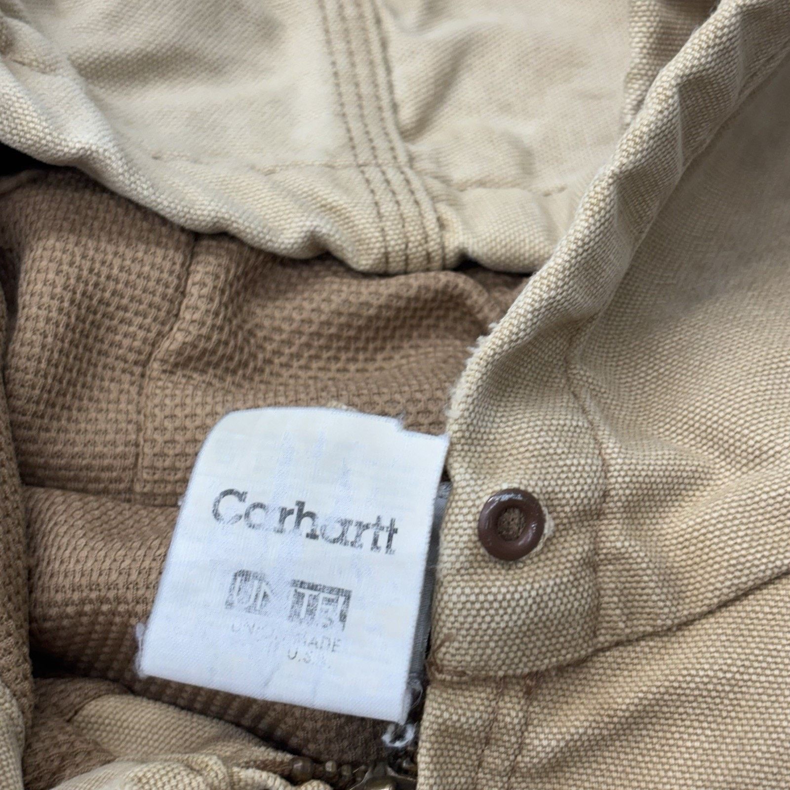 Carhartt Carhartt Tan Khaki Brown Hooded Workwear Jacket Mens L Brand Size US L / EU 52-54 / 3 - 7 Thumbnail
