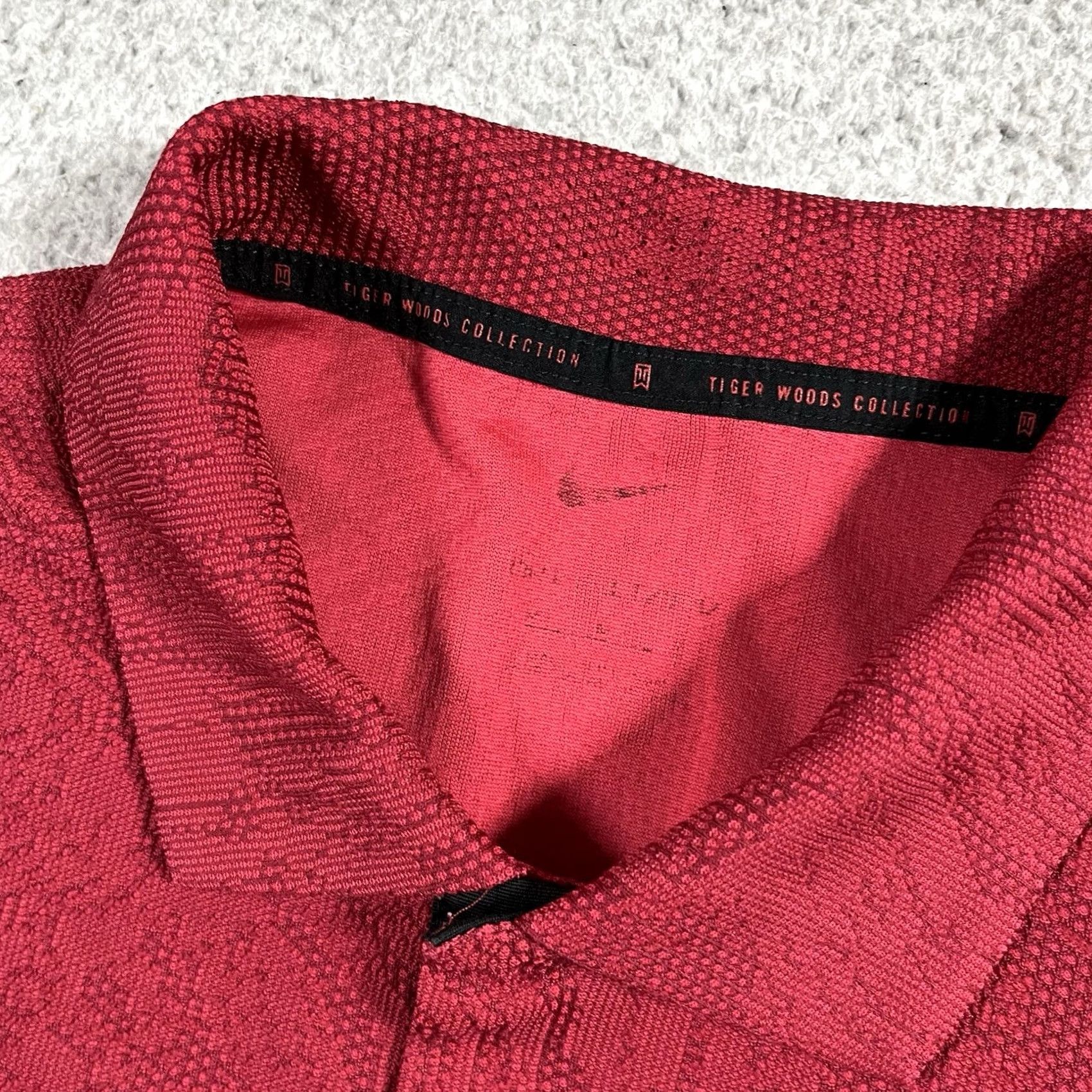 Nike Nike Tiger Woods Polo Shirt Mens M Red Dri-Fit ADV Snap Collar Performance Golf Short Sleeve Geometric Logo Classic Size US M / EU 48-50 / 2 - 3 Thumbnail