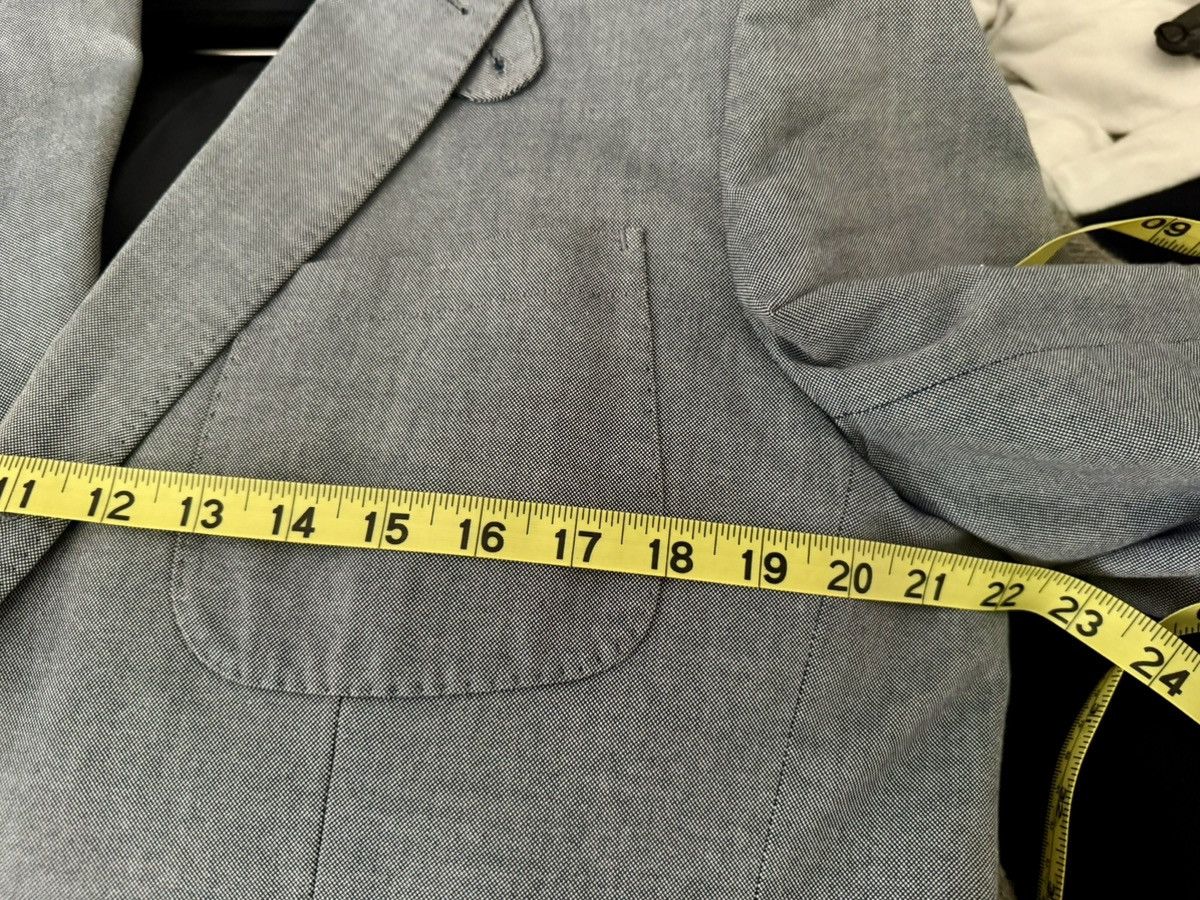 J.Crew J. Crew 46R Sport Coat 100% Cotton Chambray Blue Size 46R - 4 Thumbnail