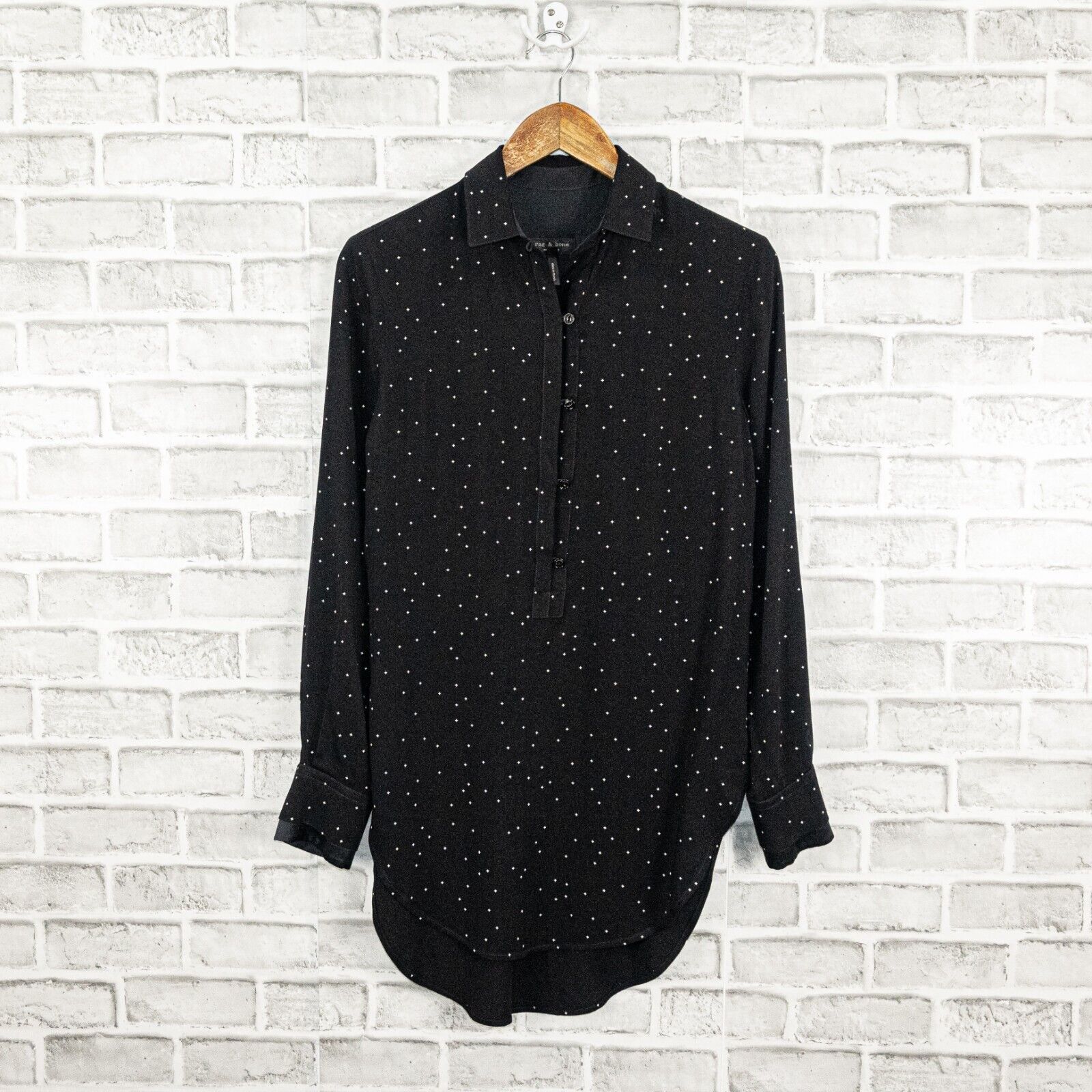 Rag & Bone Rag & Bone Women's pullover Blouse Black Print Size XS Size XS / US 0-2 / IT 36-38 - 6 Thumbnail